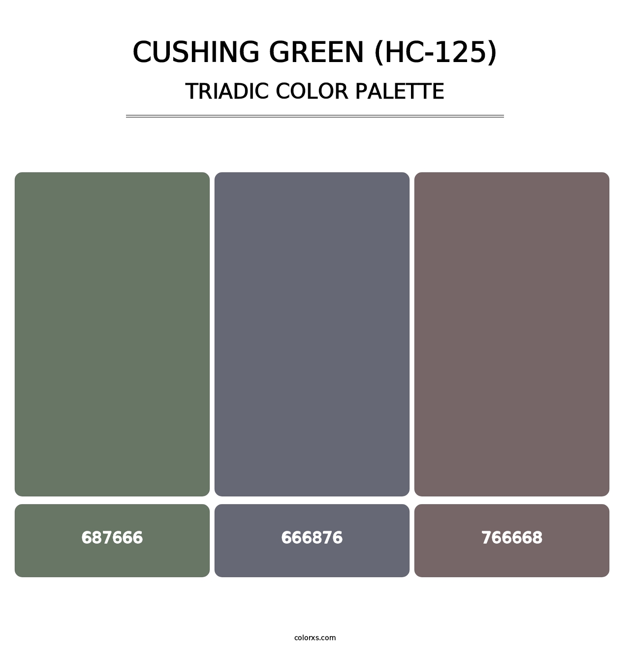 Cushing Green (HC-125) - Triadic Color Palette