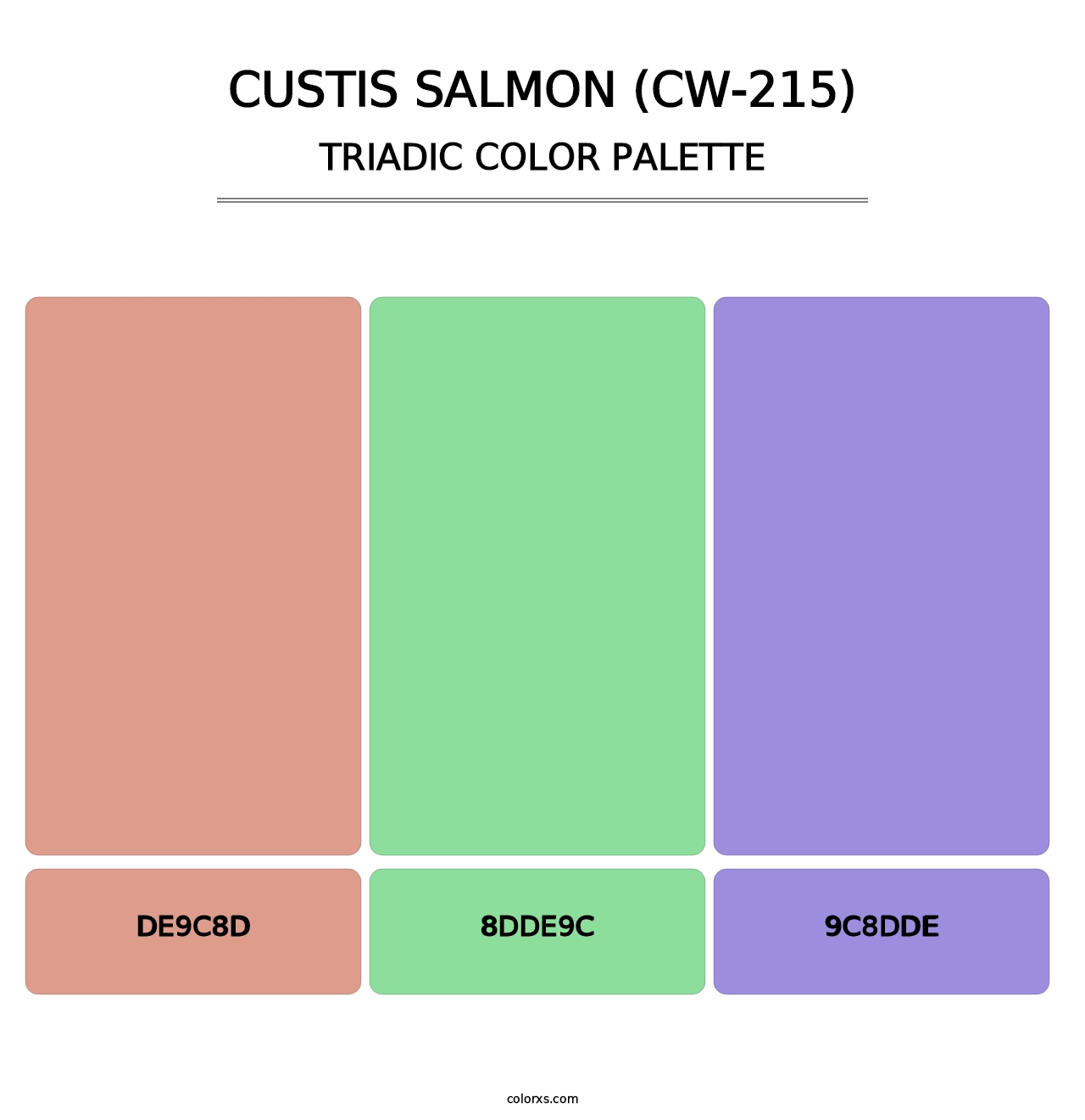 Custis Salmon (CW-215) - Triadic Color Palette