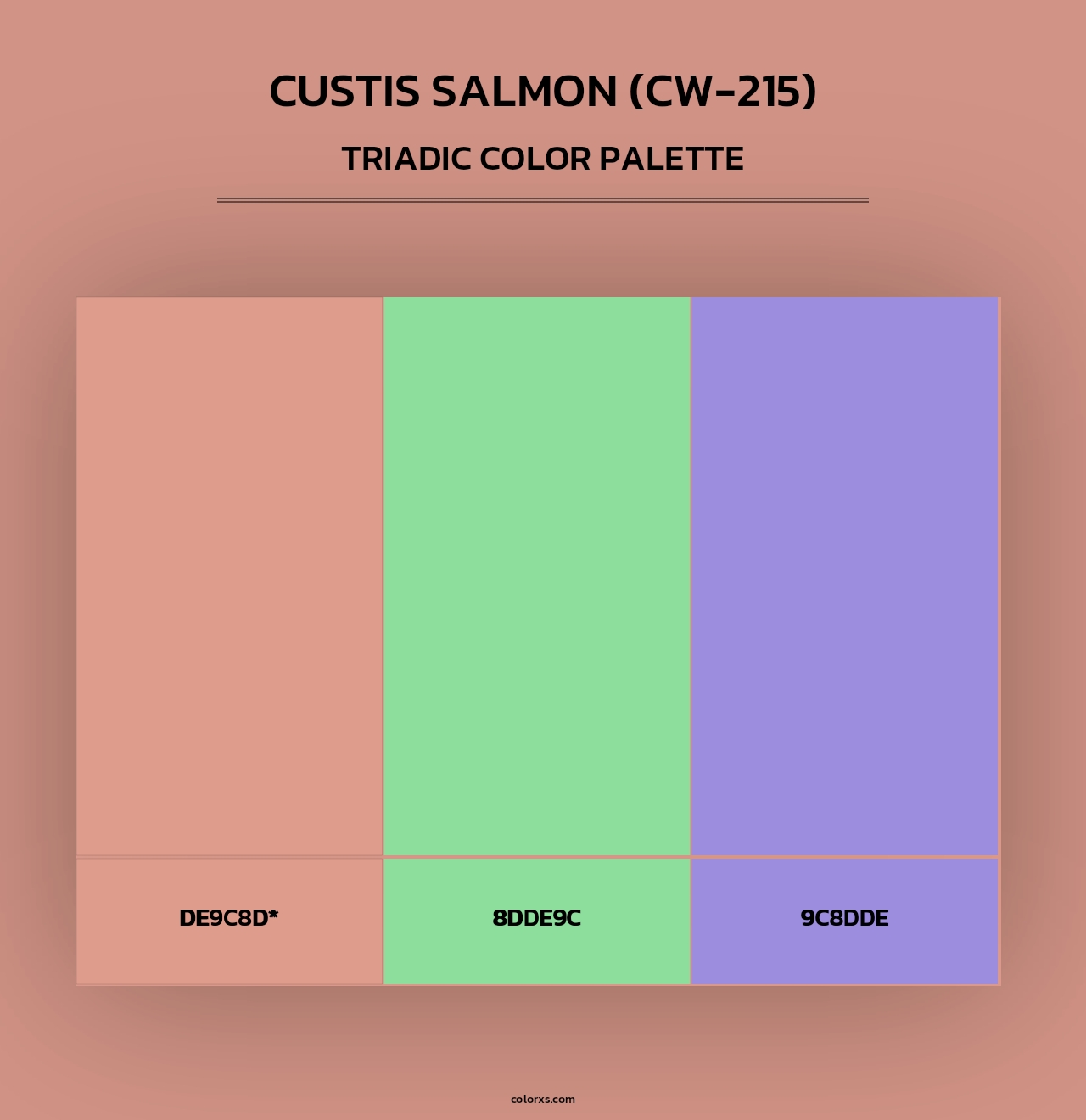 Custis Salmon (CW-215) - Triadic Color Palette