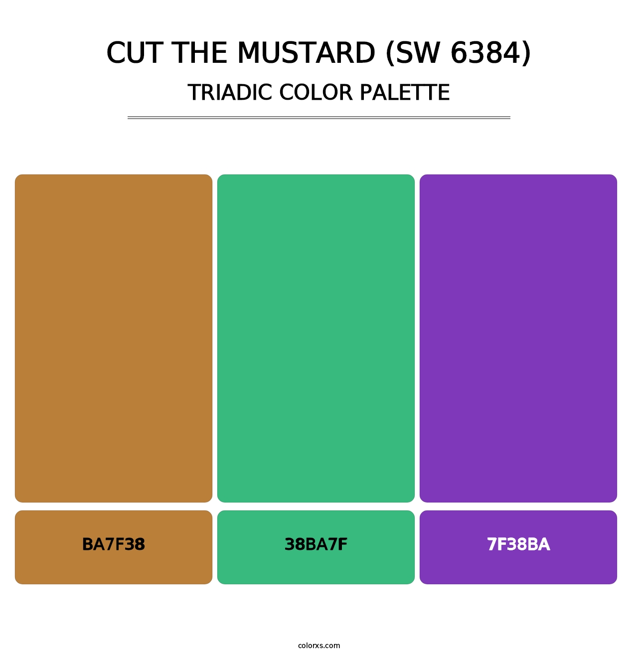 Cut the Mustard (SW 6384) - Triadic Color Palette