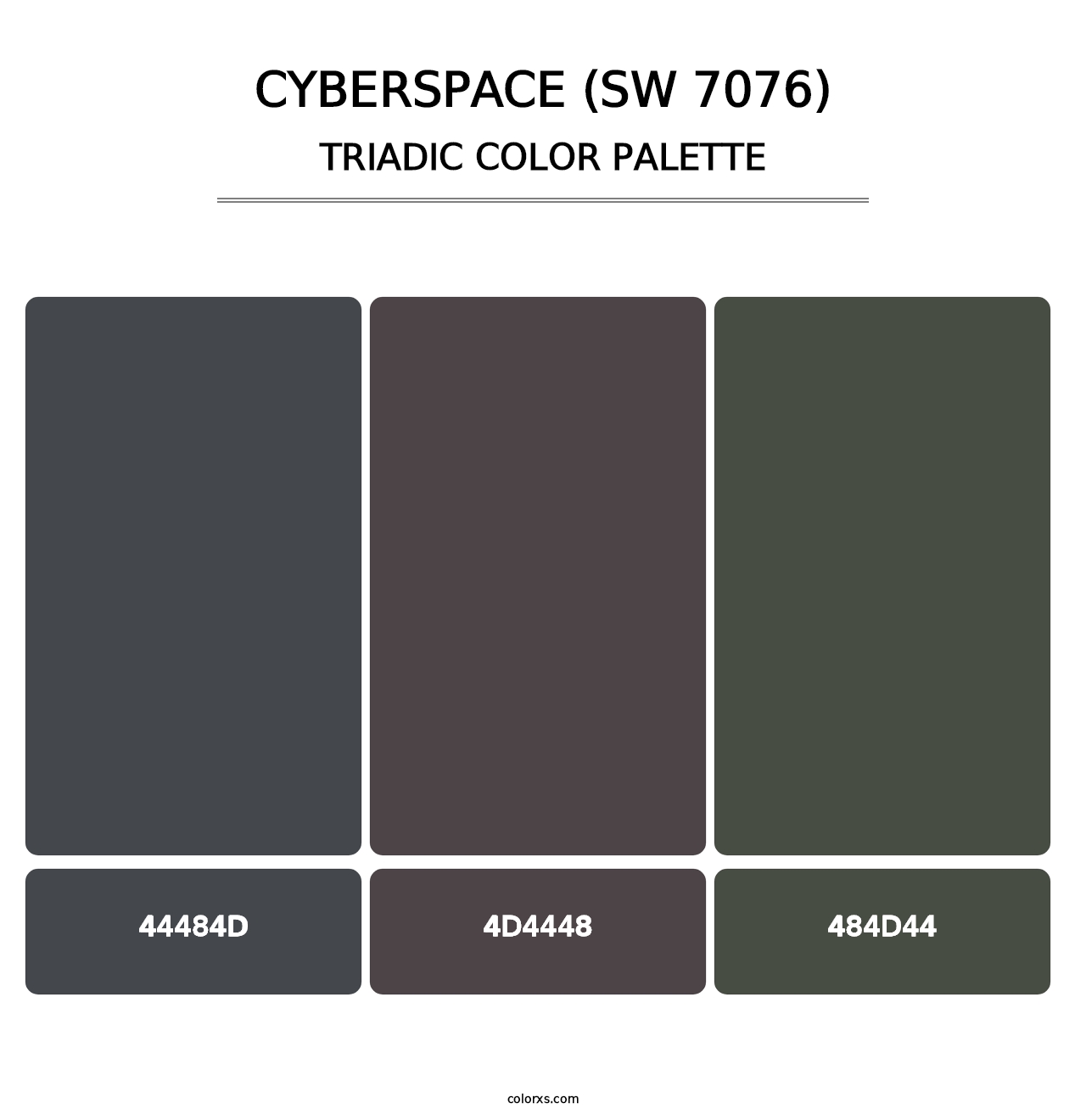 Cyberspace (SW 7076) - Triadic Color Palette