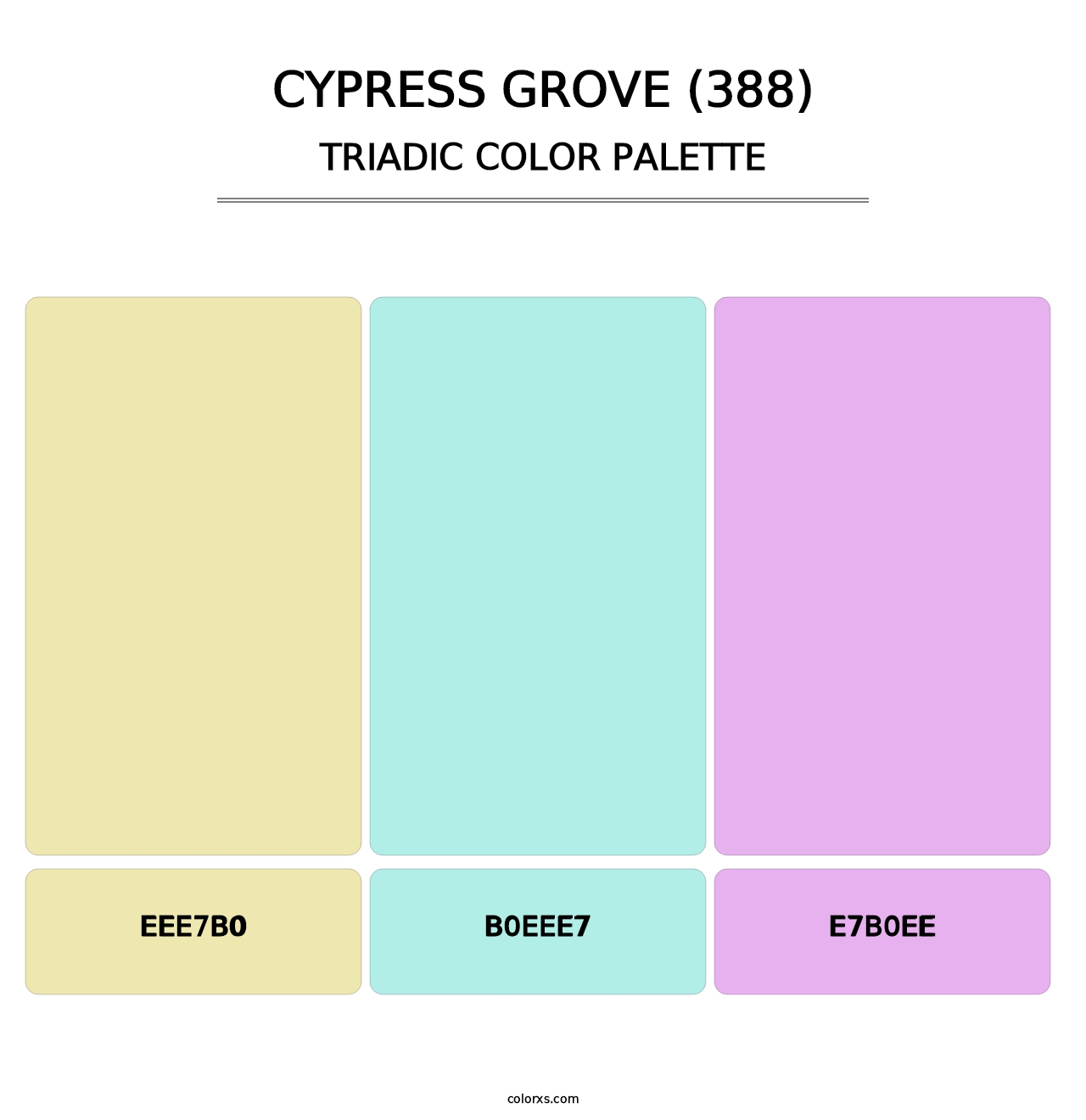 Cypress Grove (388) - Triadic Color Palette