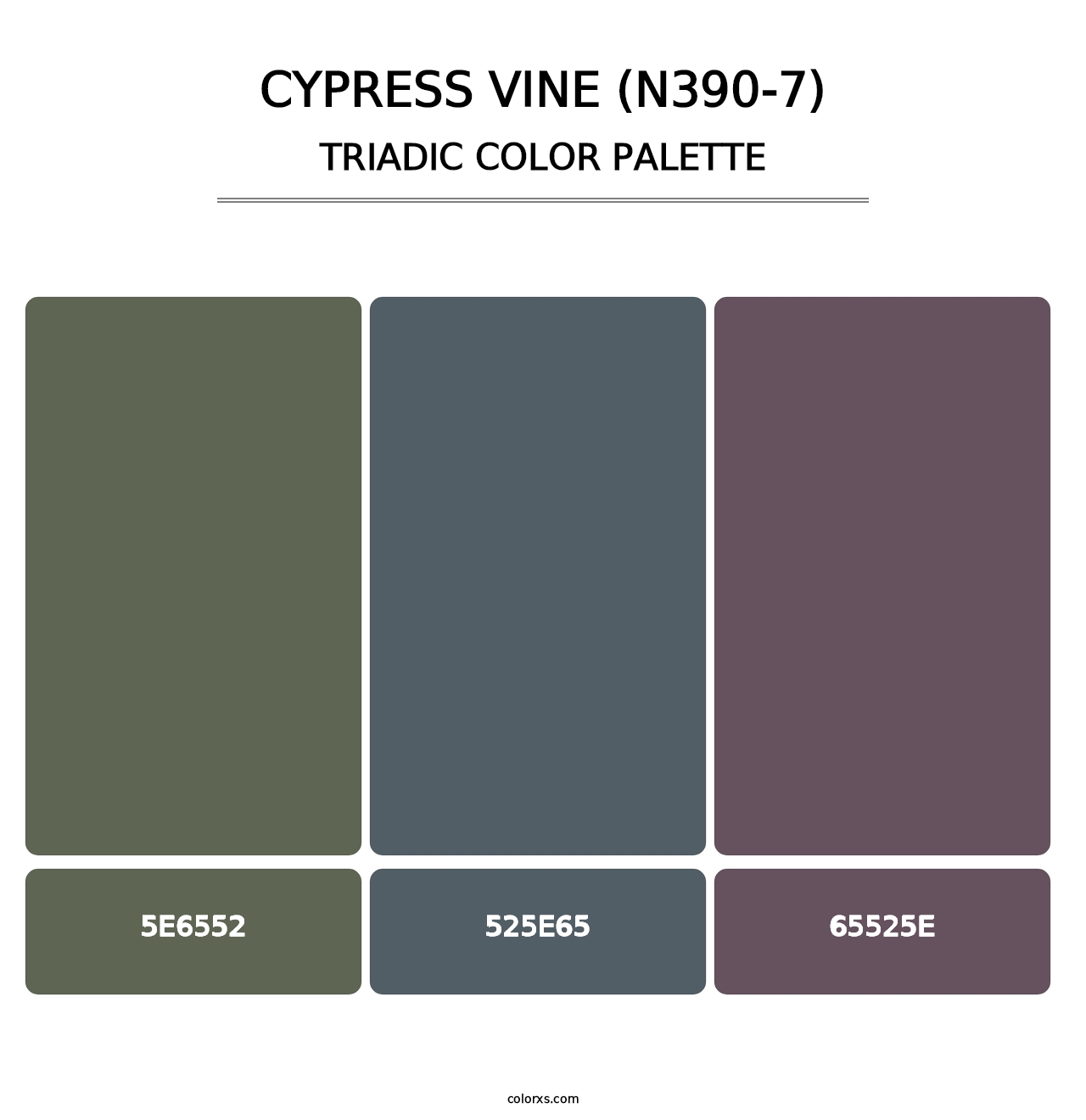 Cypress Vine (N390-7) - Triadic Color Palette