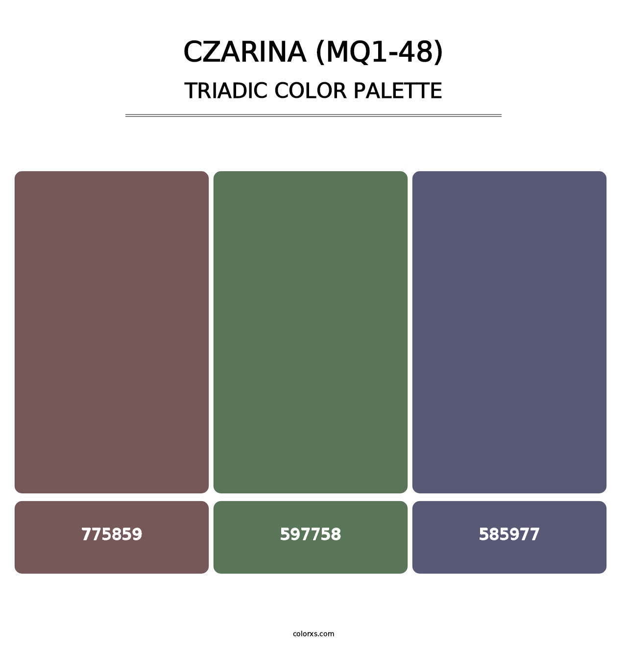 Czarina (MQ1-48) - Triadic Color Palette