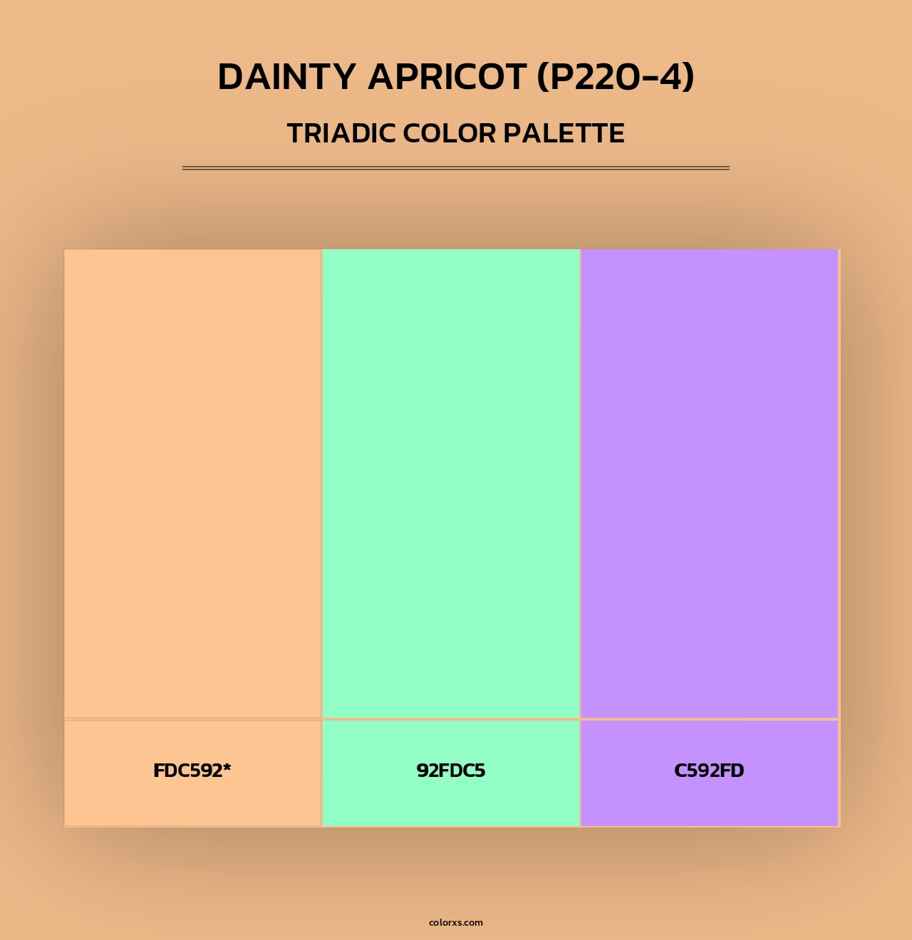 Dainty Apricot (P220-4) - Triadic Color Palette