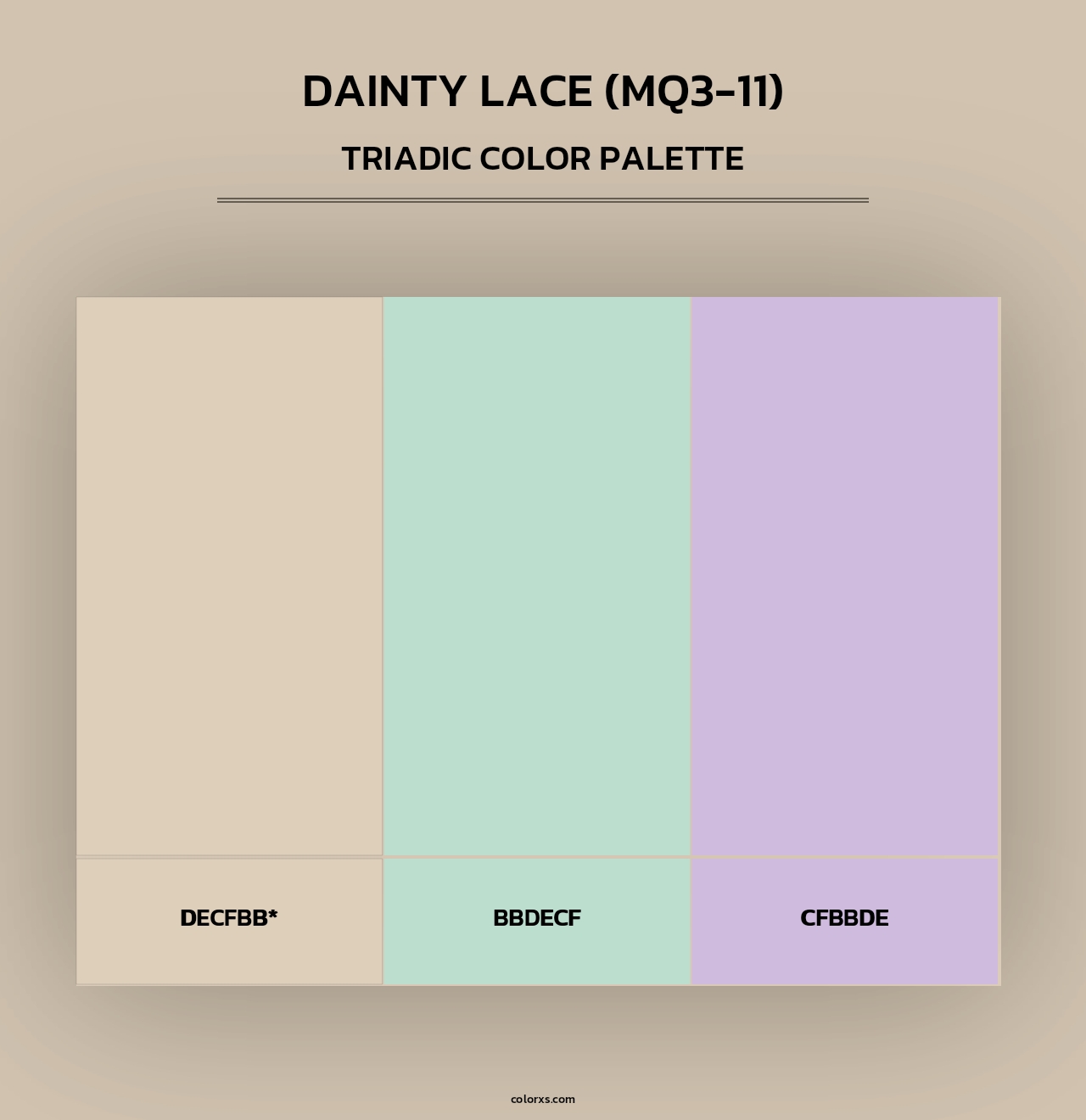 Dainty Lace (MQ3-11) - Triadic Color Palette