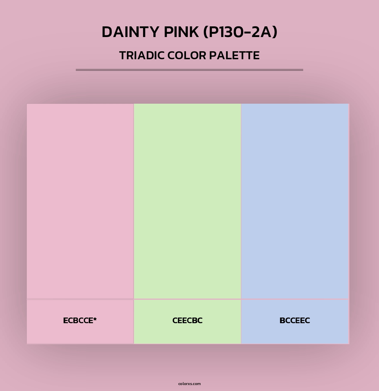 Dainty Pink (P130-2A) - Triadic Color Palette