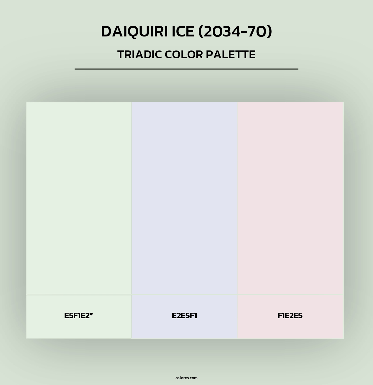 Daiquiri Ice (2034-70) - Triadic Color Palette
