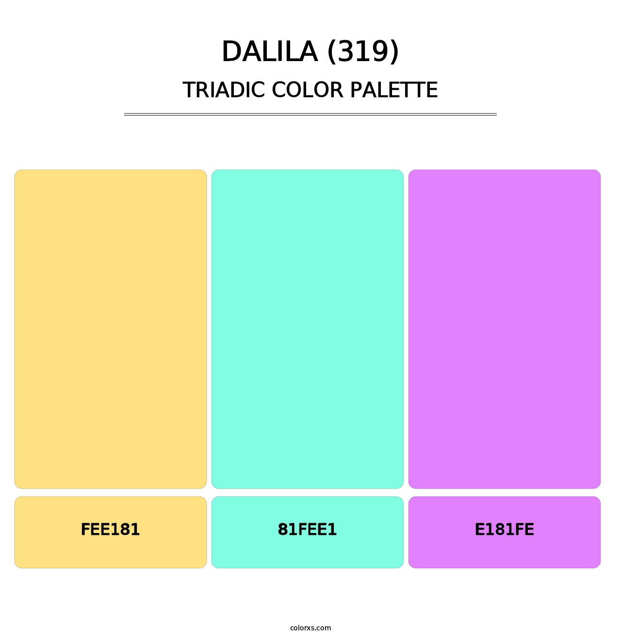 Dalila (319) - Triadic Color Palette