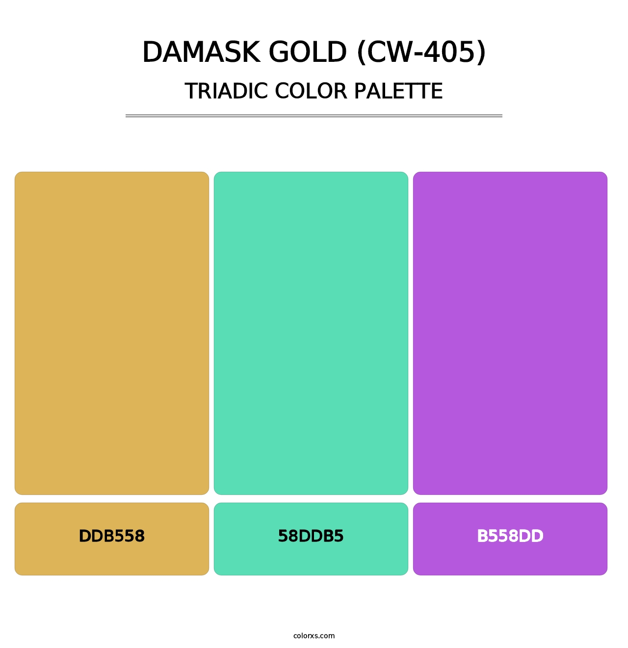 Damask Gold (CW-405) - Triadic Color Palette