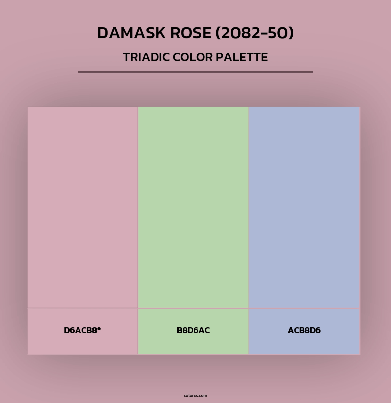 Damask Rose (2082-50) - Triadic Color Palette