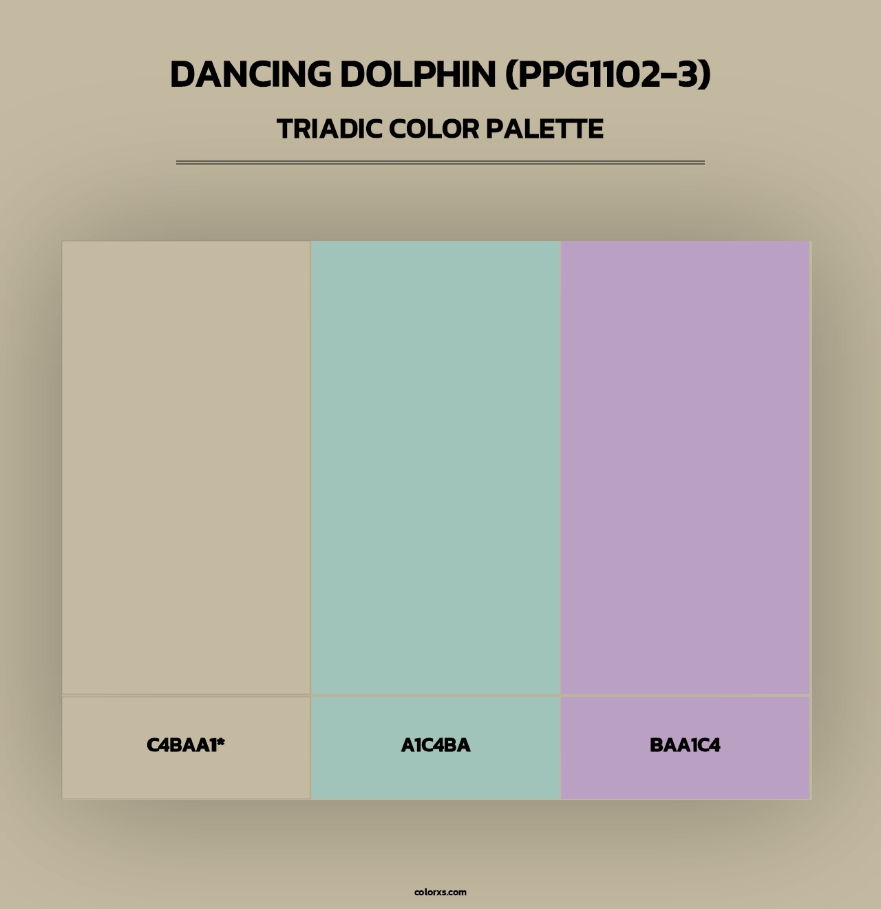 Dancing Dolphin (PPG1102-3) - Triadic Color Palette