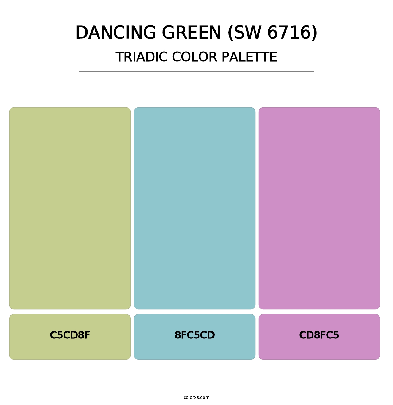 Dancing Green (SW 6716) - Triadic Color Palette