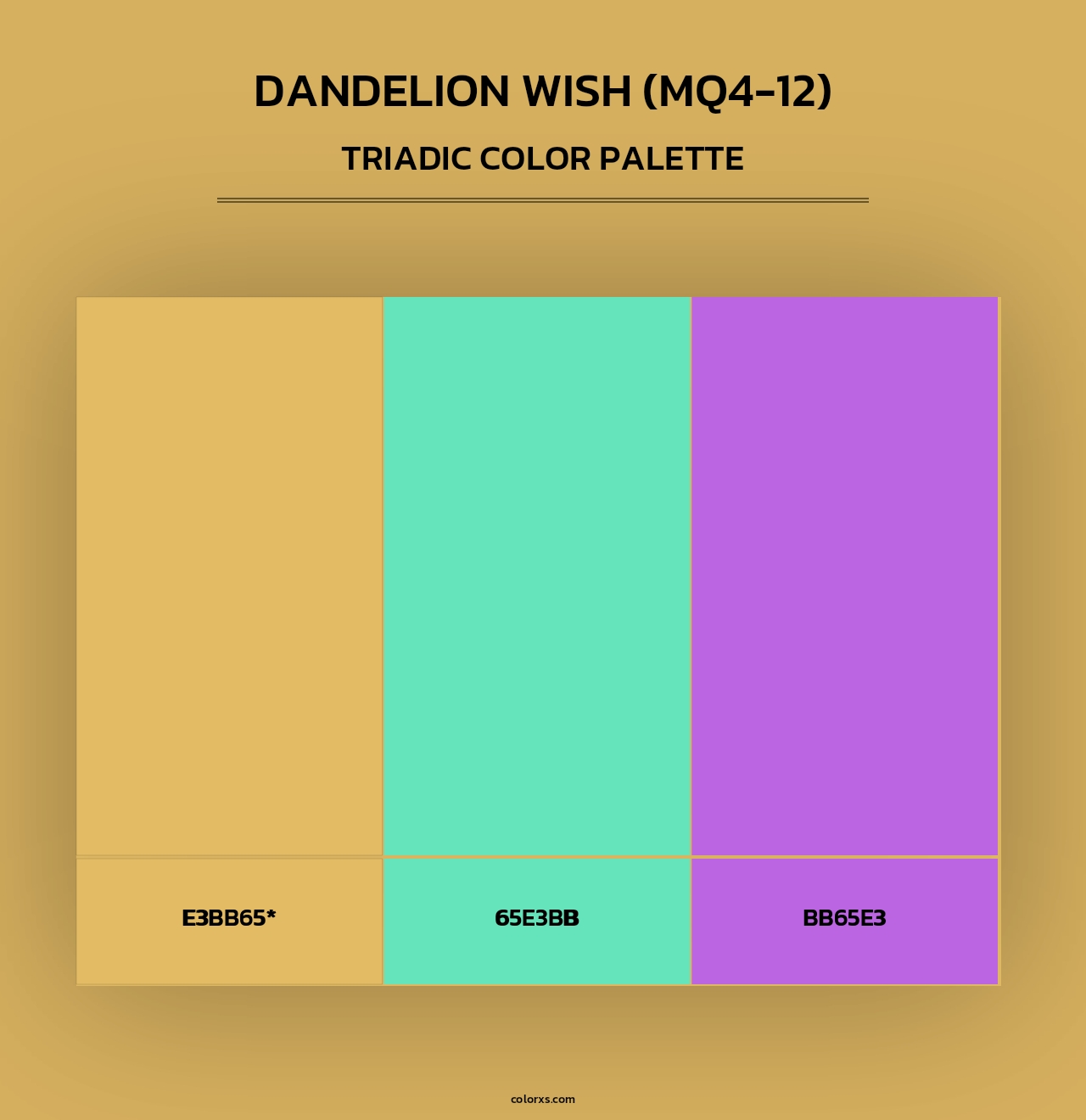 Dandelion Wish (MQ4-12) - Triadic Color Palette