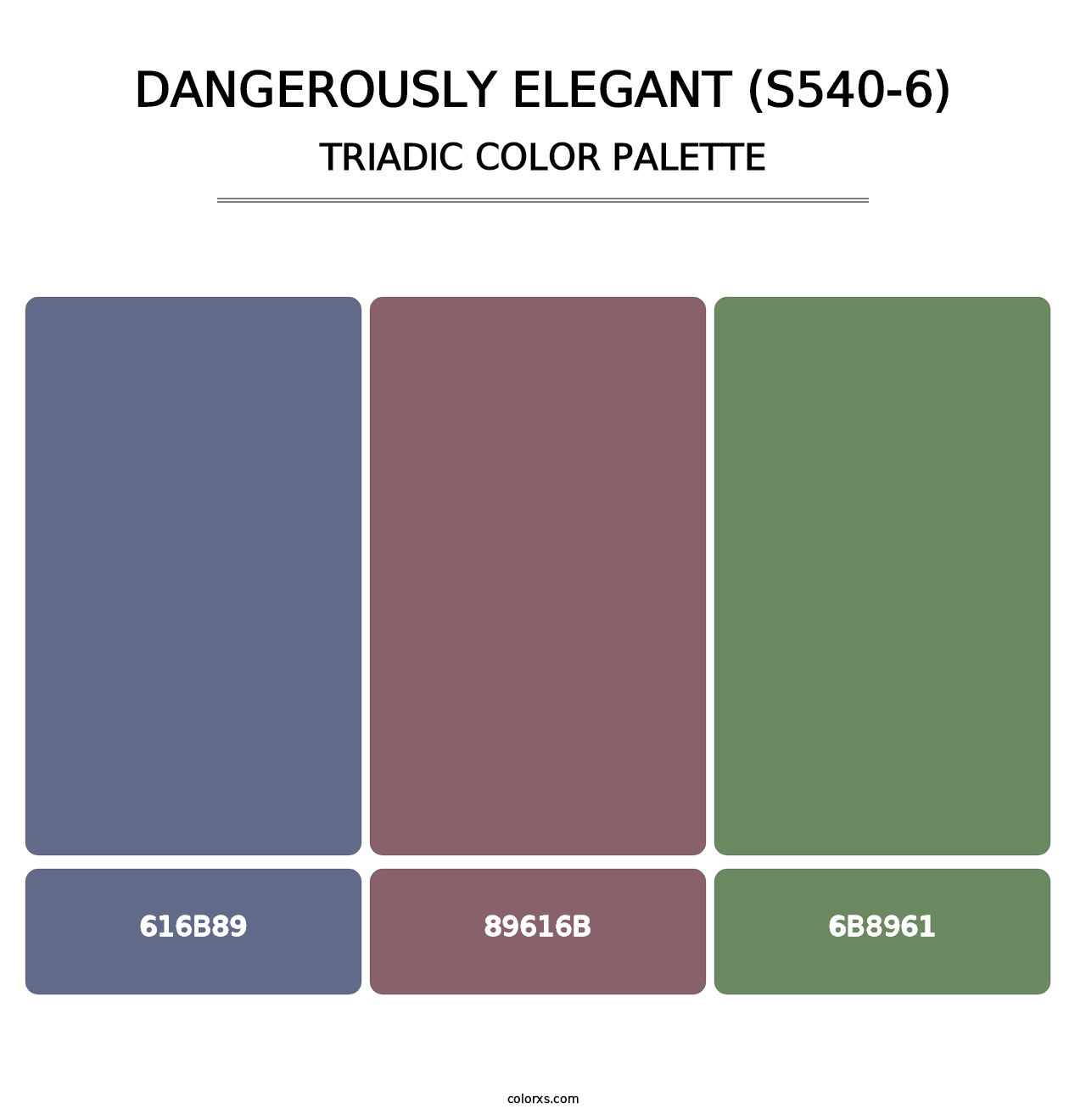 Dangerously Elegant (S540-6) - Triadic Color Palette