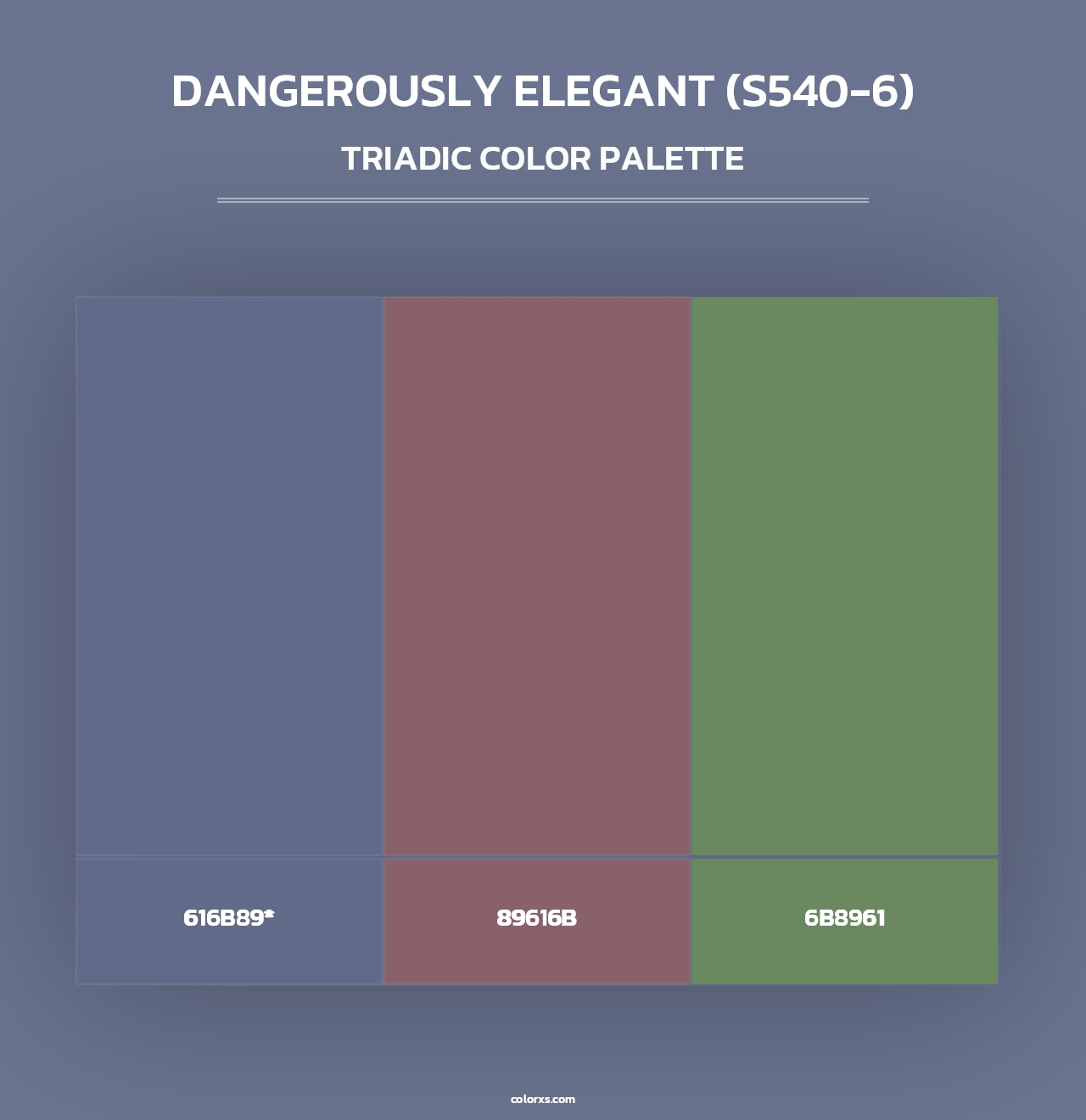 Dangerously Elegant (S540-6) - Triadic Color Palette