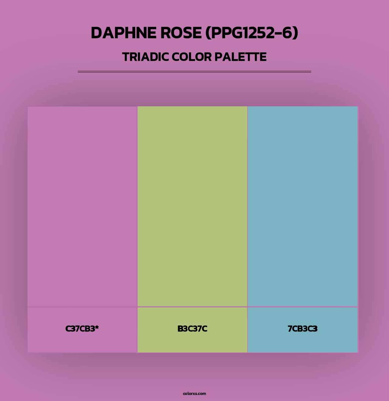 Daphne Rose (PPG1252-6) - Triadic Color Palette