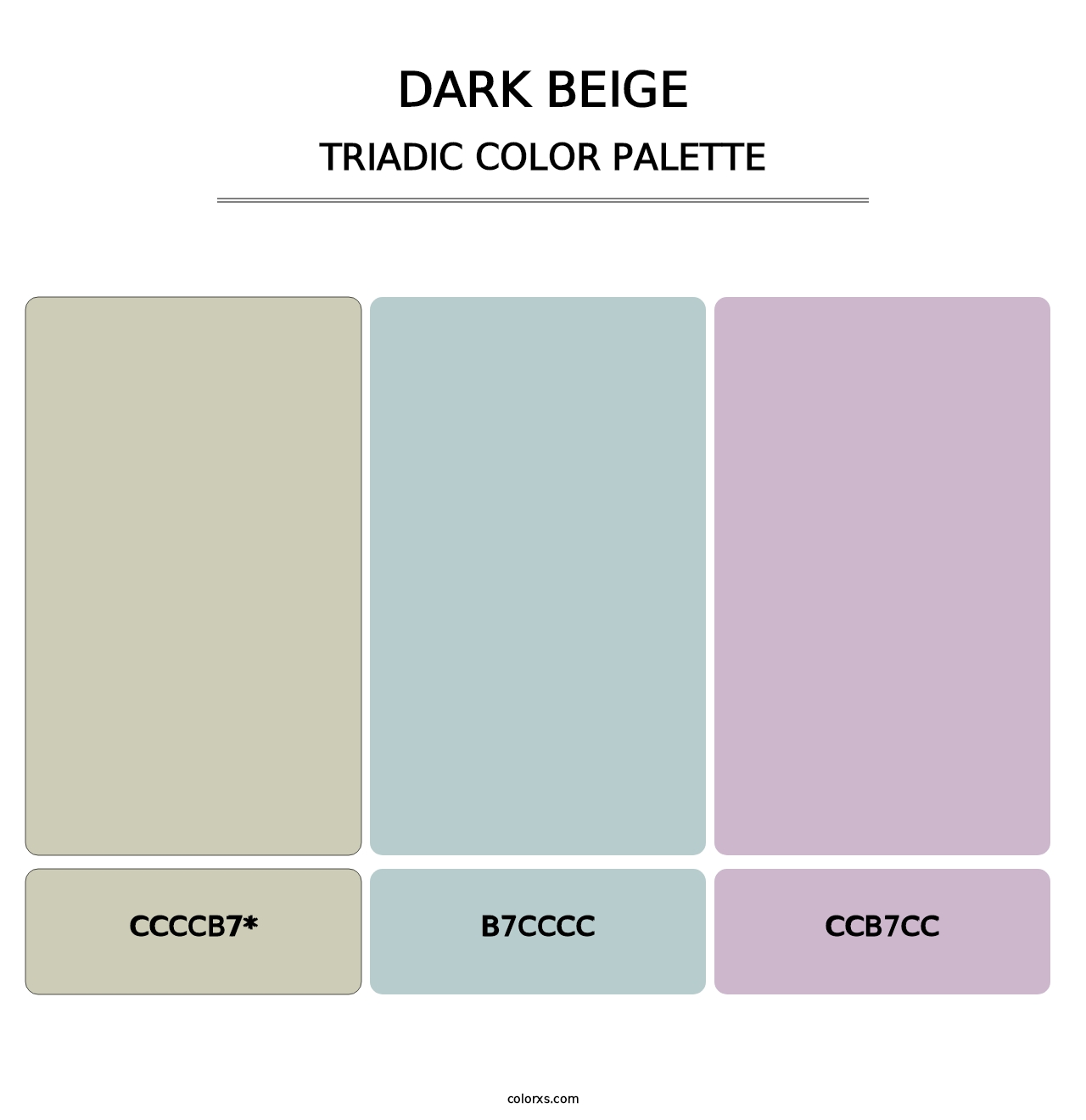 Dark Beige - Triadic Color Palette