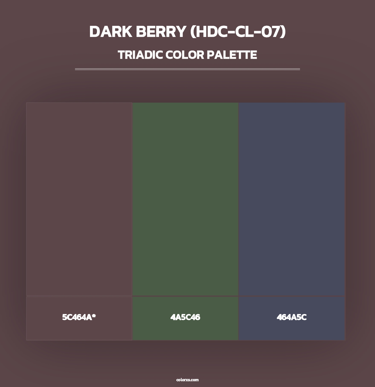 Dark Berry (HDC-CL-07) - Triadic Color Palette