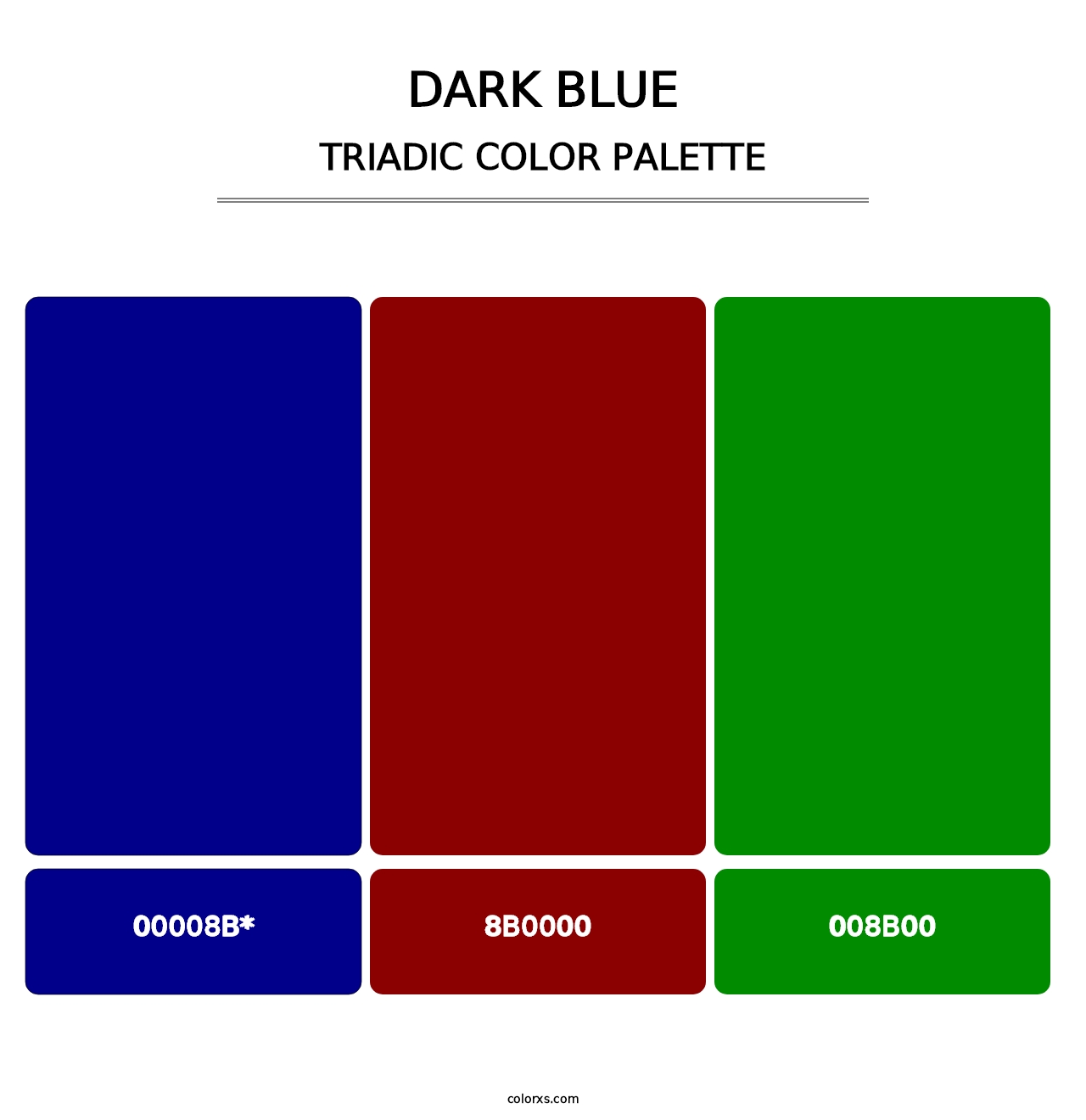 Dark Blue - Triadic Color Palette