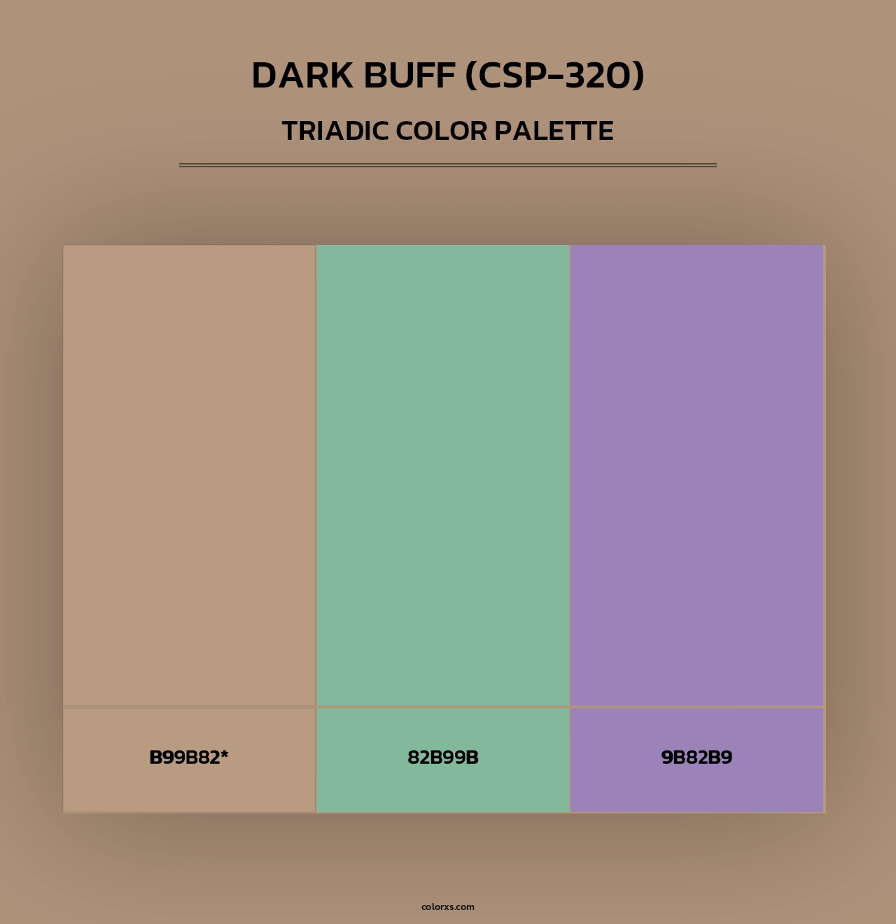Dark Buff (CSP-320) - Triadic Color Palette