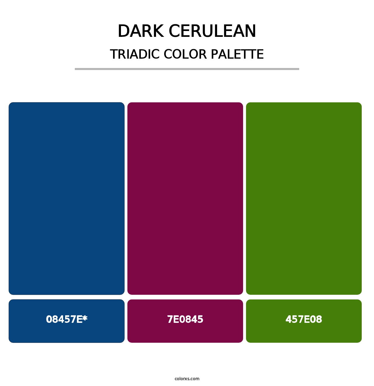 Dark Cerulean - Triadic Color Palette