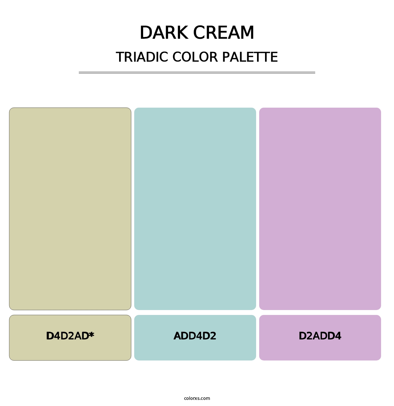 Dark Cream - Triadic Color Palette