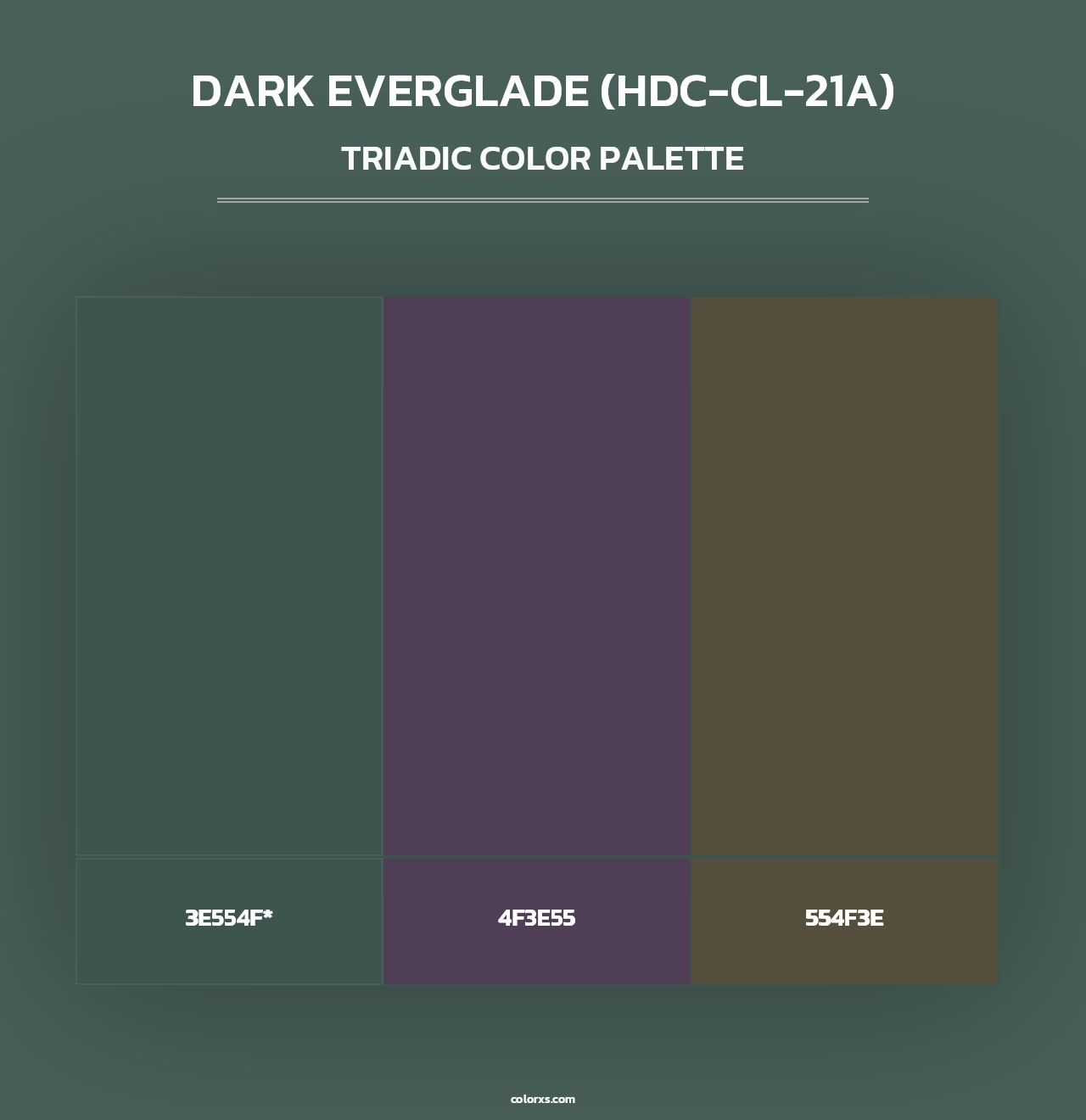 Dark Everglade (HDC-CL-21A) - Triadic Color Palette