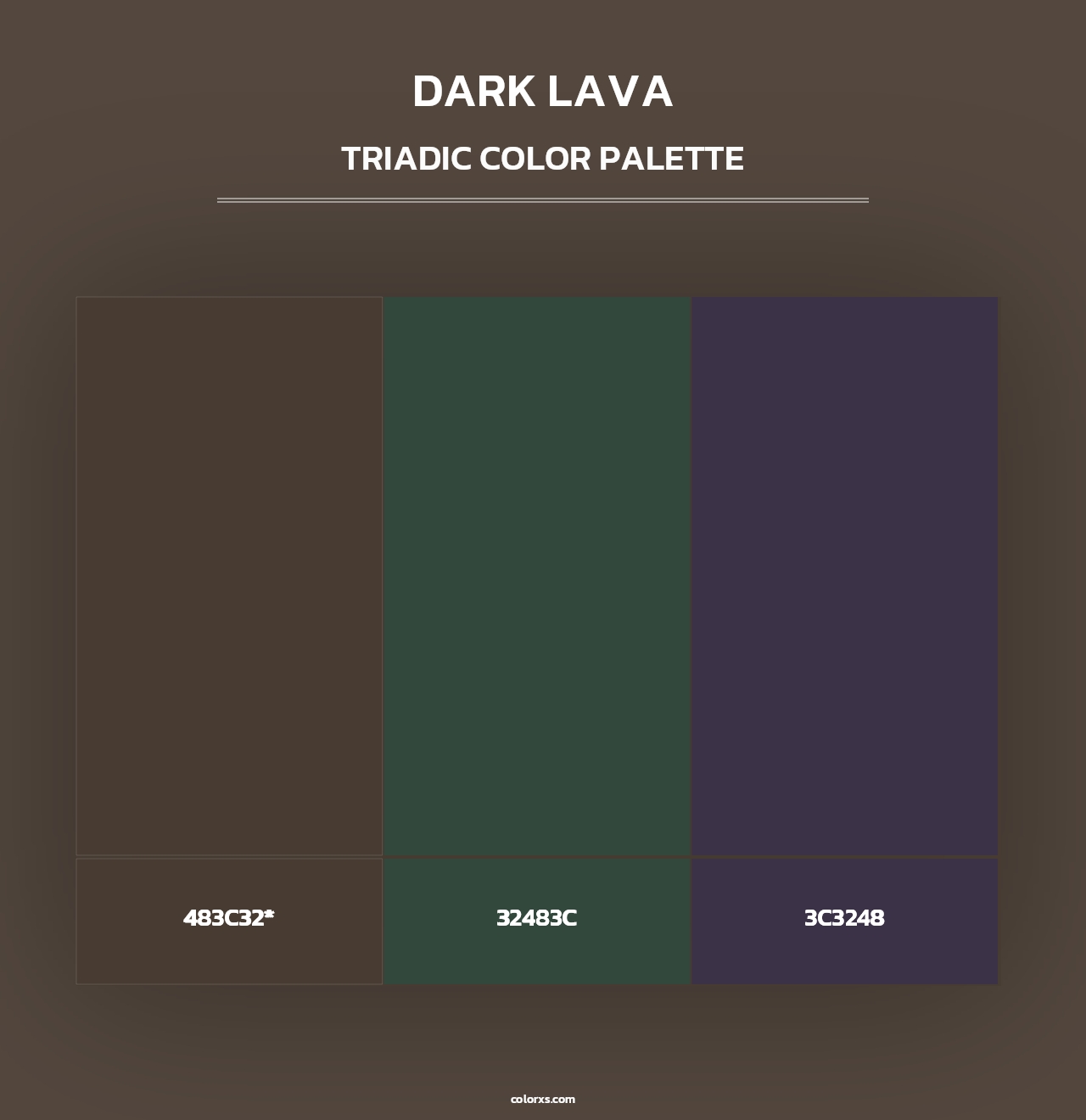 Dark Lava - Triadic Color Palette