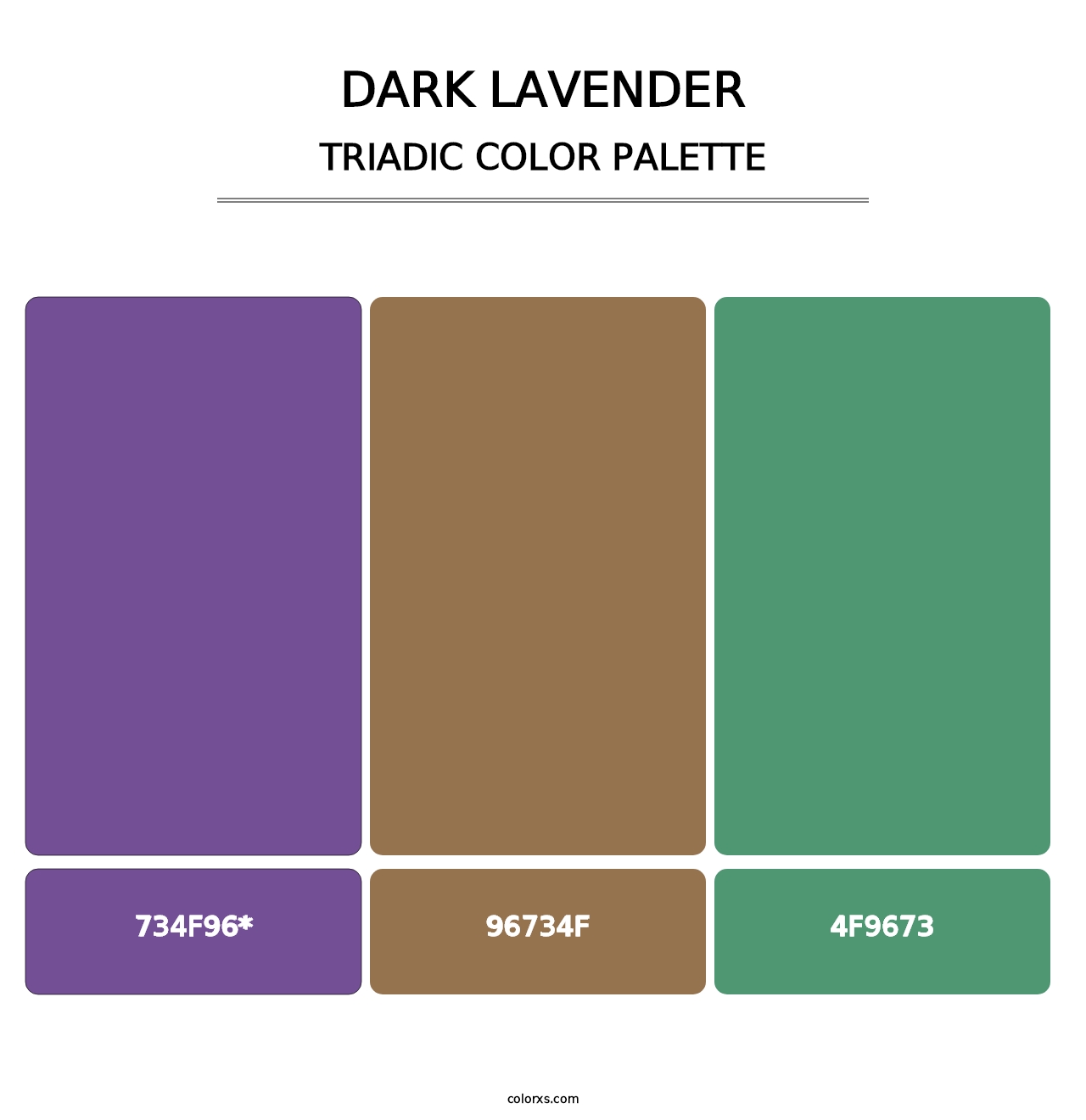 Dark Lavender - Triadic Color Palette