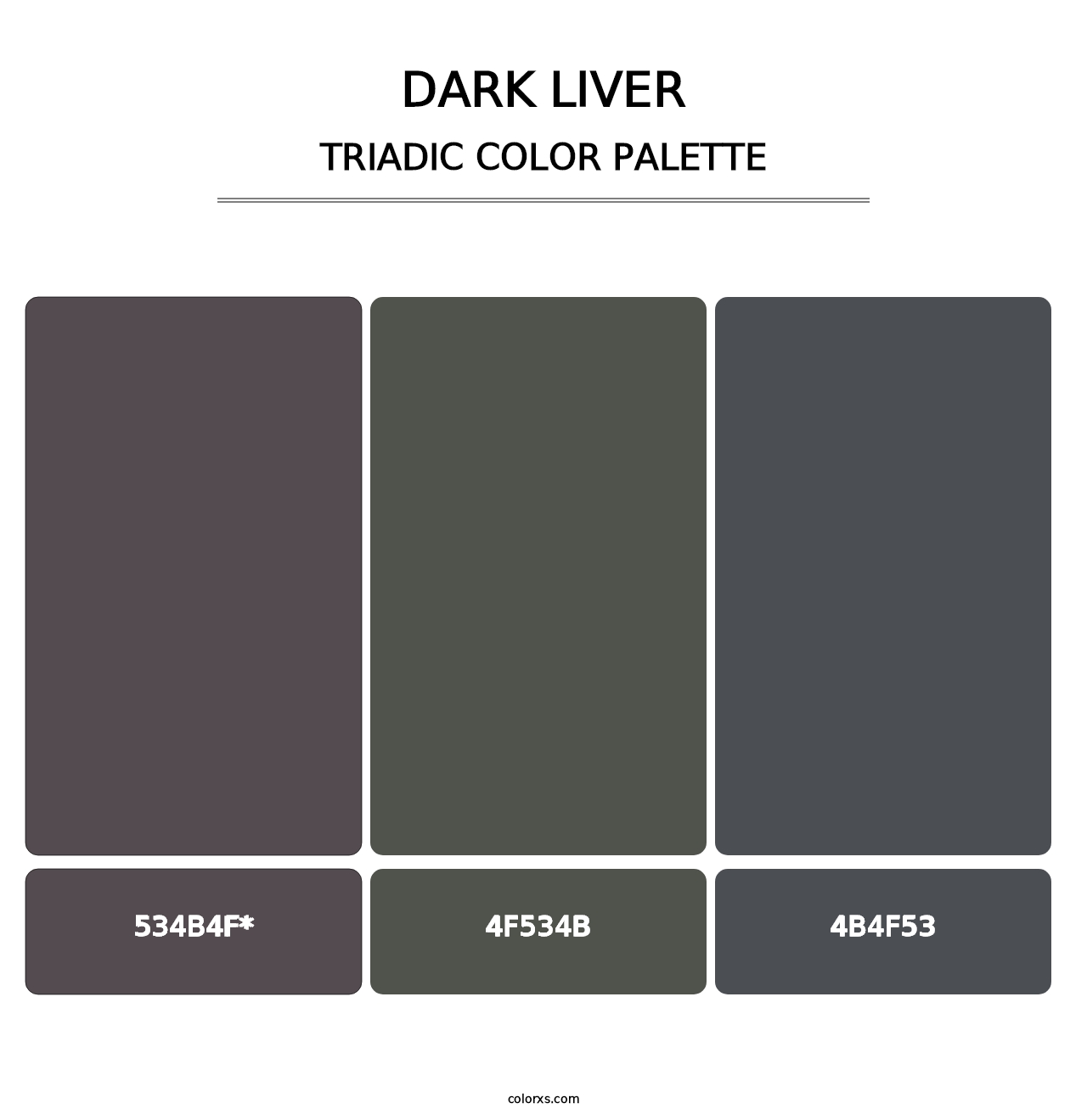 Dark Liver - Triadic Color Palette