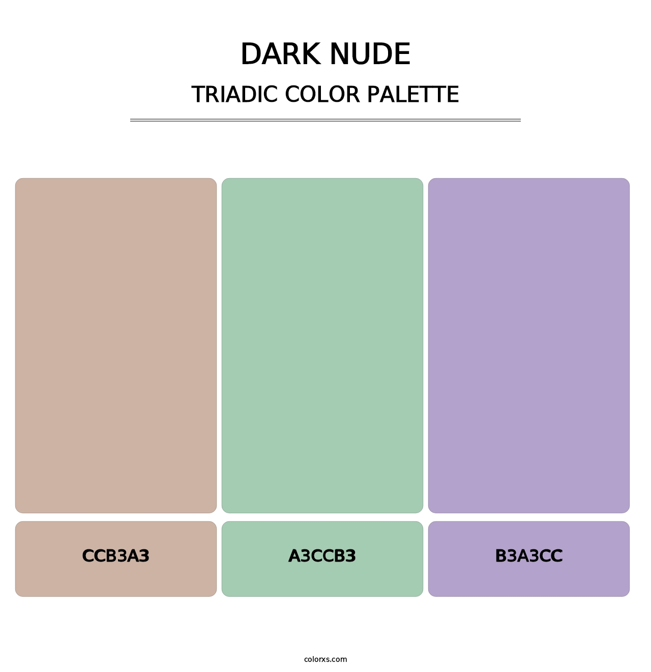 Dark Nude - Triadic Color Palette
