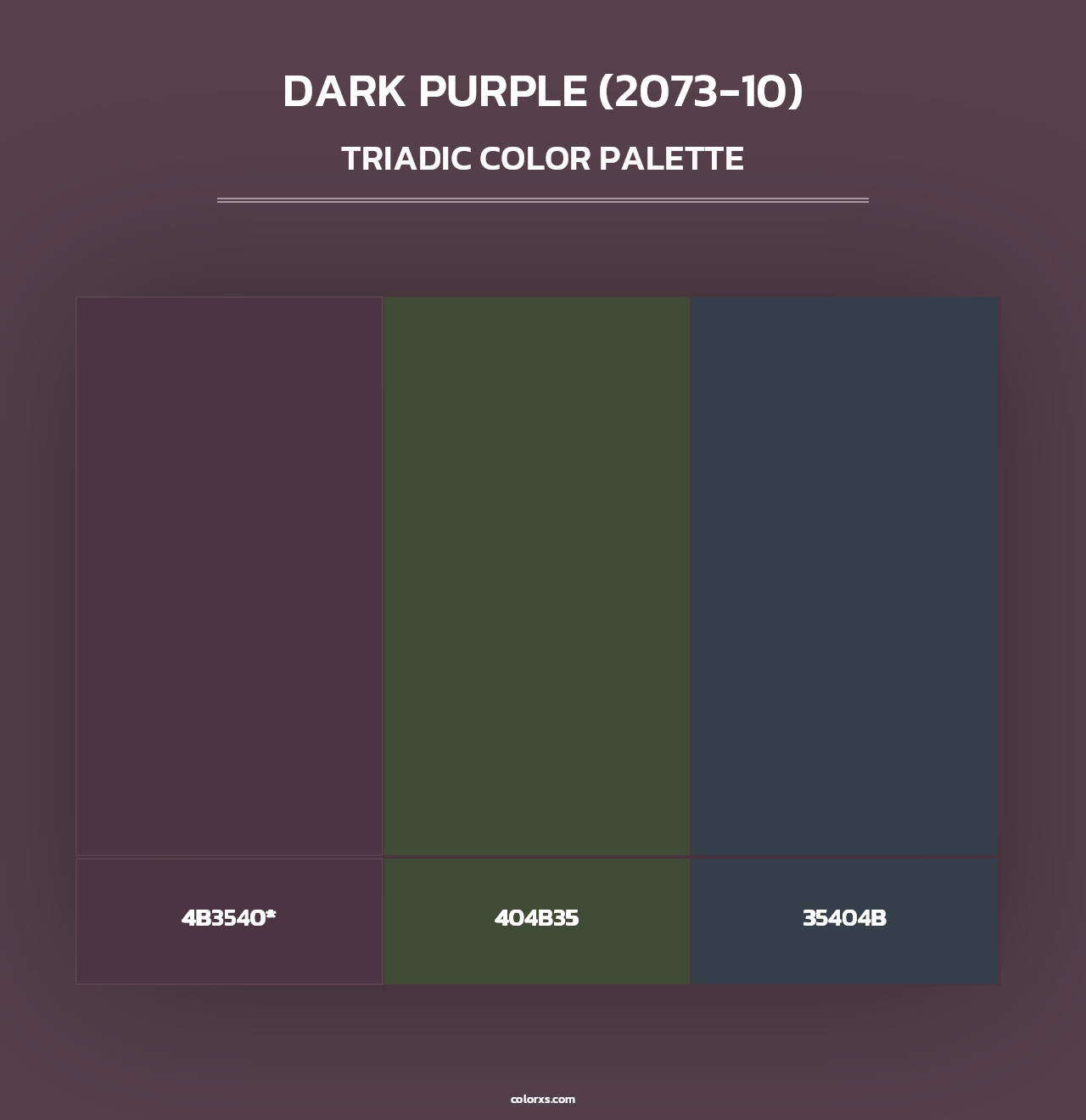 Dark Purple (2073-10) - Triadic Color Palette