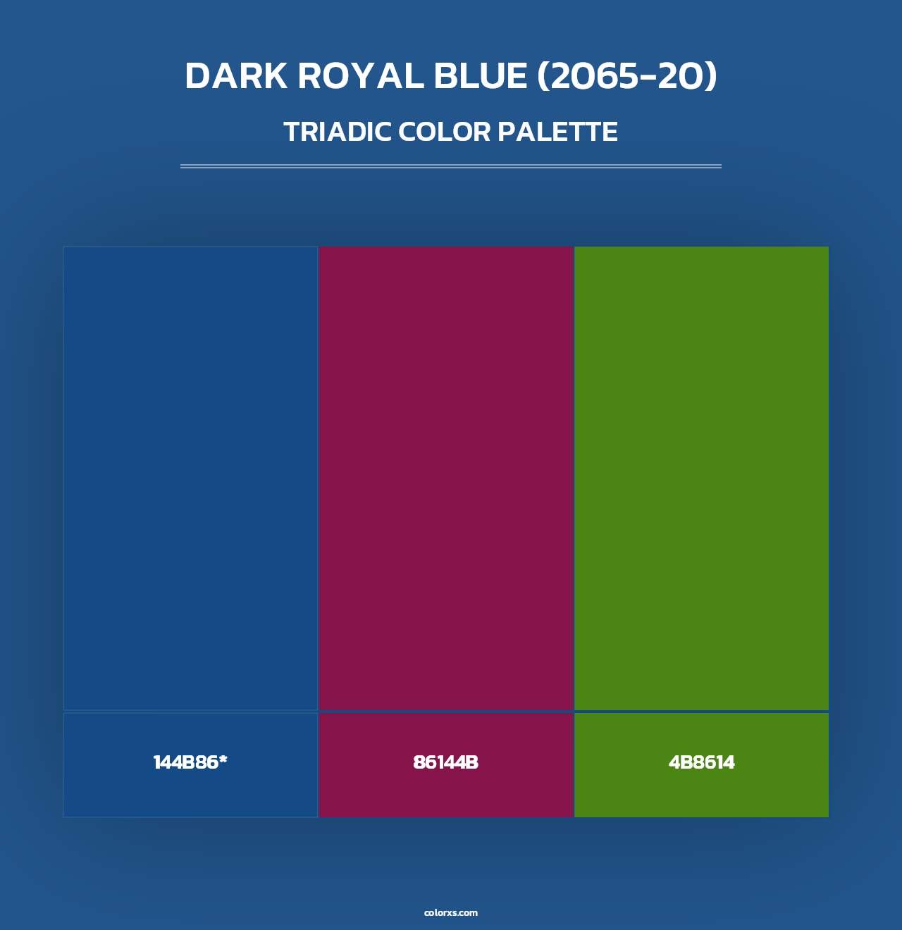 Dark Royal Blue (2065-20) - Triadic Color Palette
