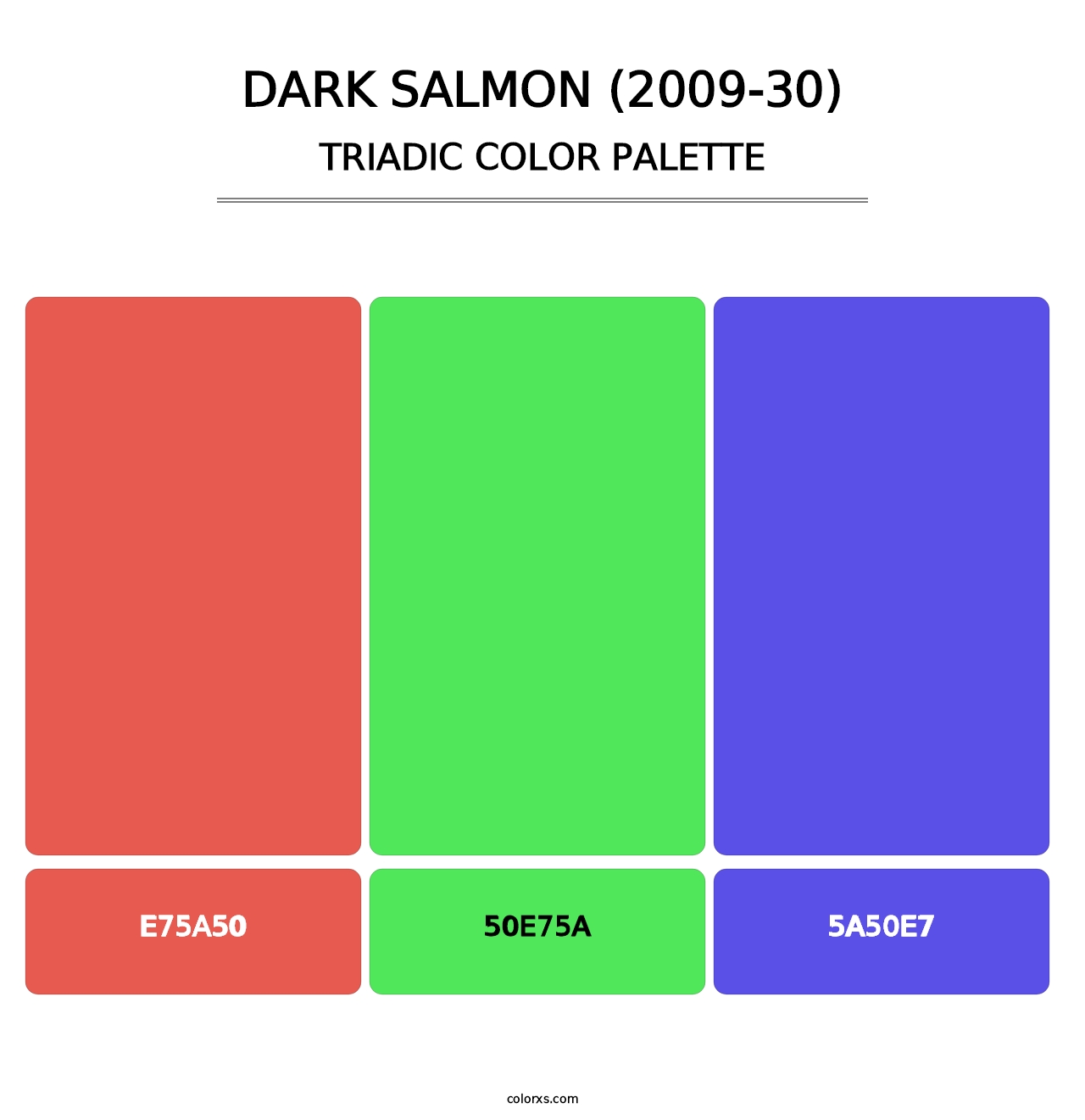 Dark Salmon (2009-30) - Triadic Color Palette