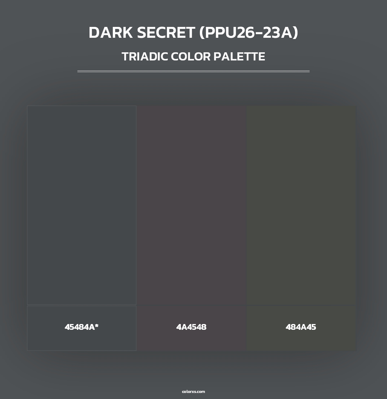 Dark Secret (PPU26-23A) - Triadic Color Palette