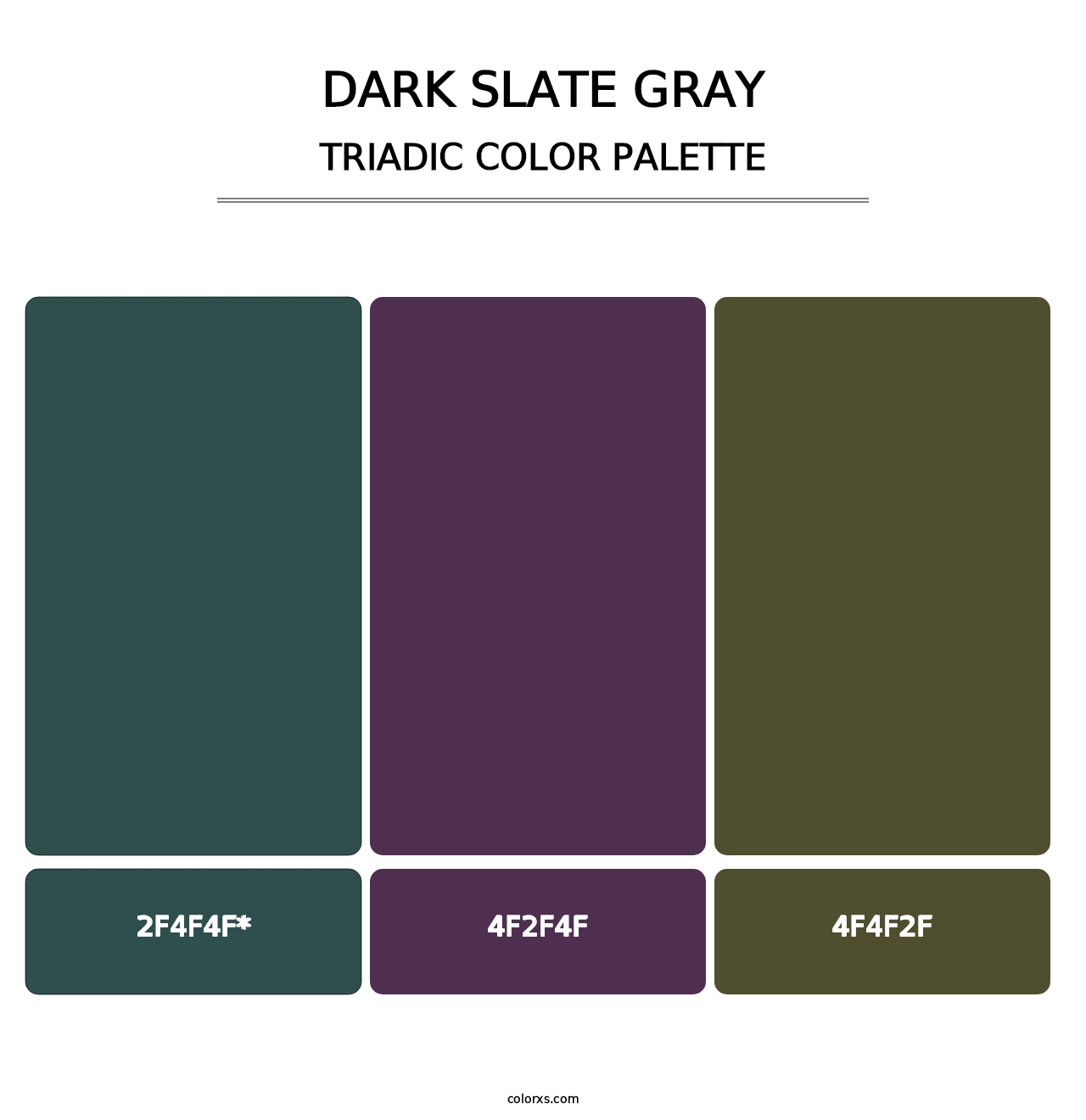 Dark Slate Gray - Triadic Color Palette