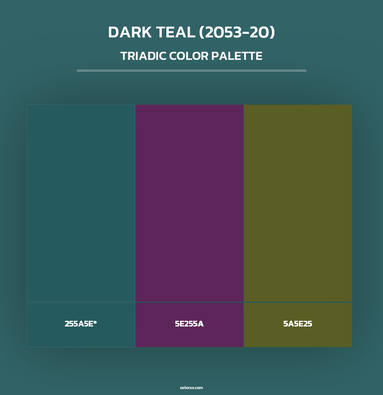 Dark Teal (2053-20) - Triadic Color Palette