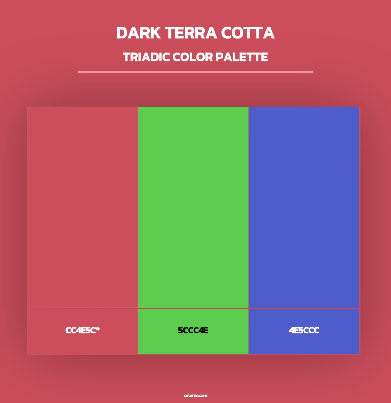Dark Terra Cotta - Triadic Color Palette