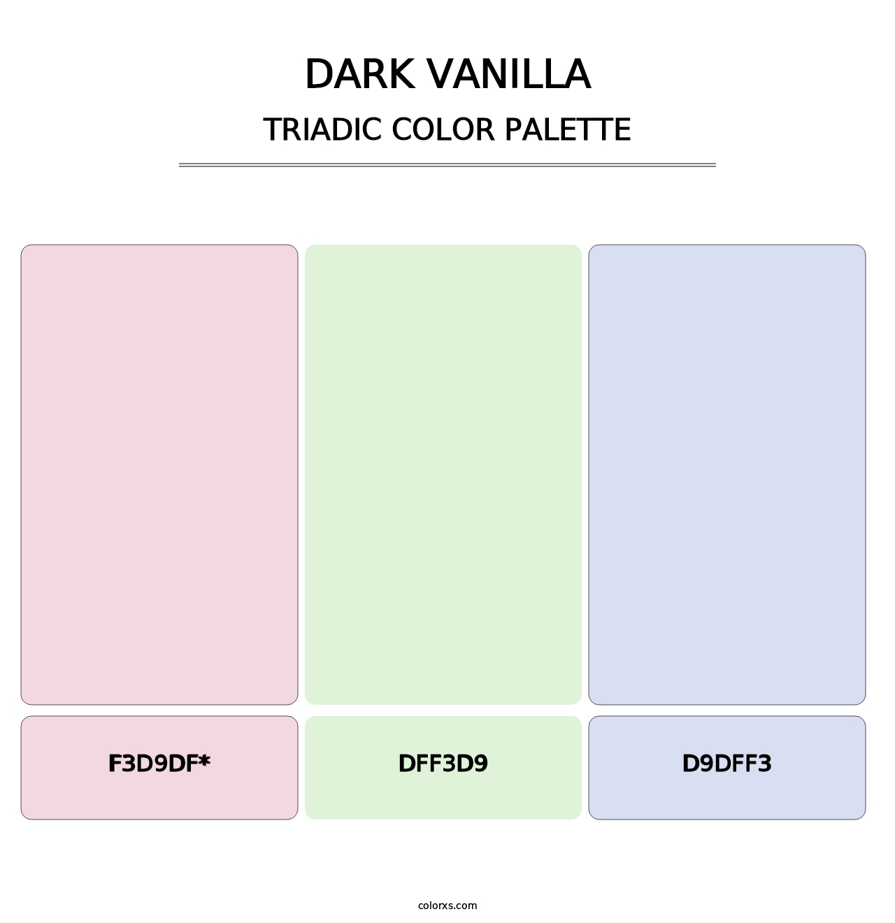 Dark Vanilla - Triadic Color Palette