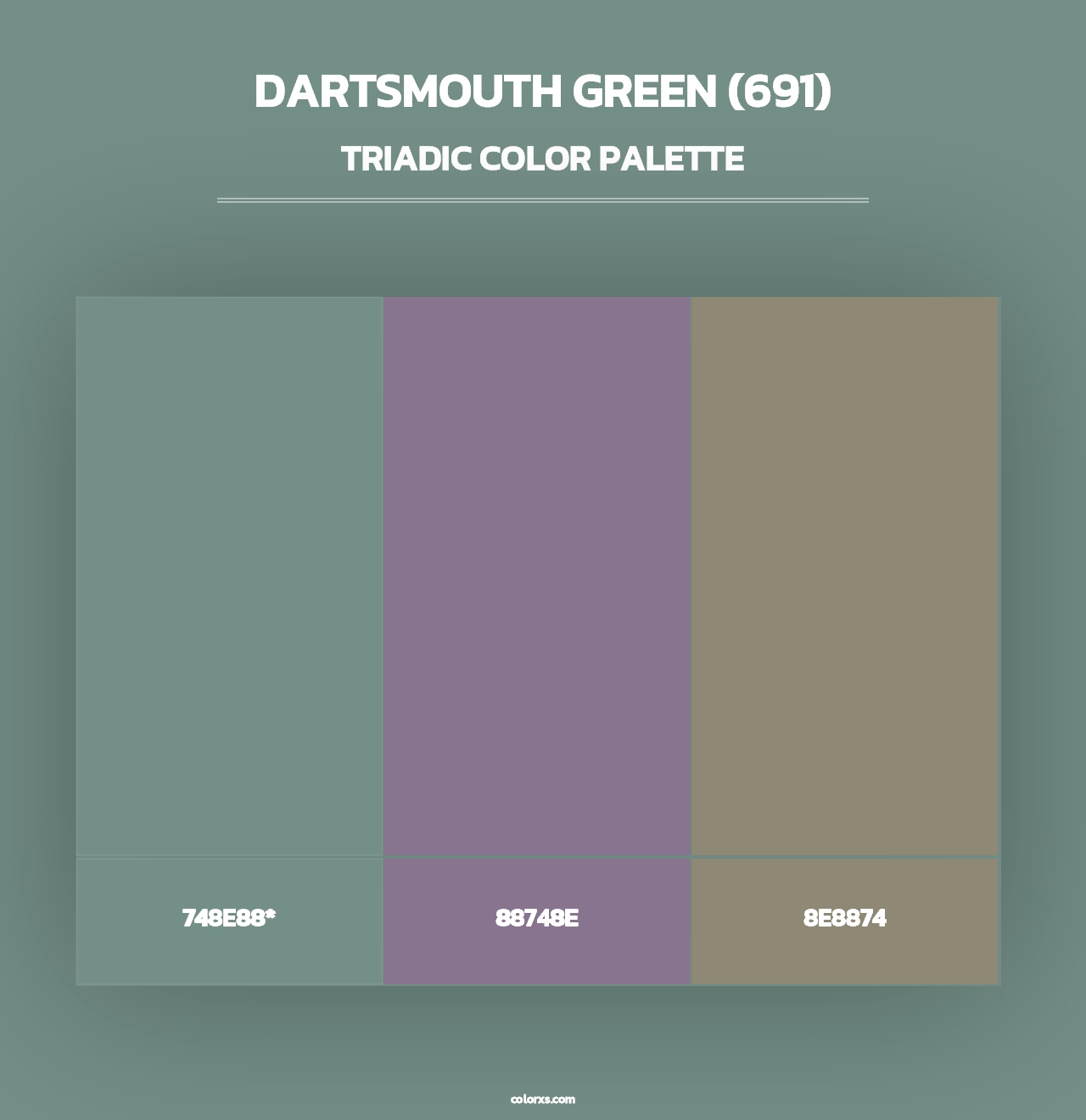 Dartsmouth Green (691) - Triadic Color Palette