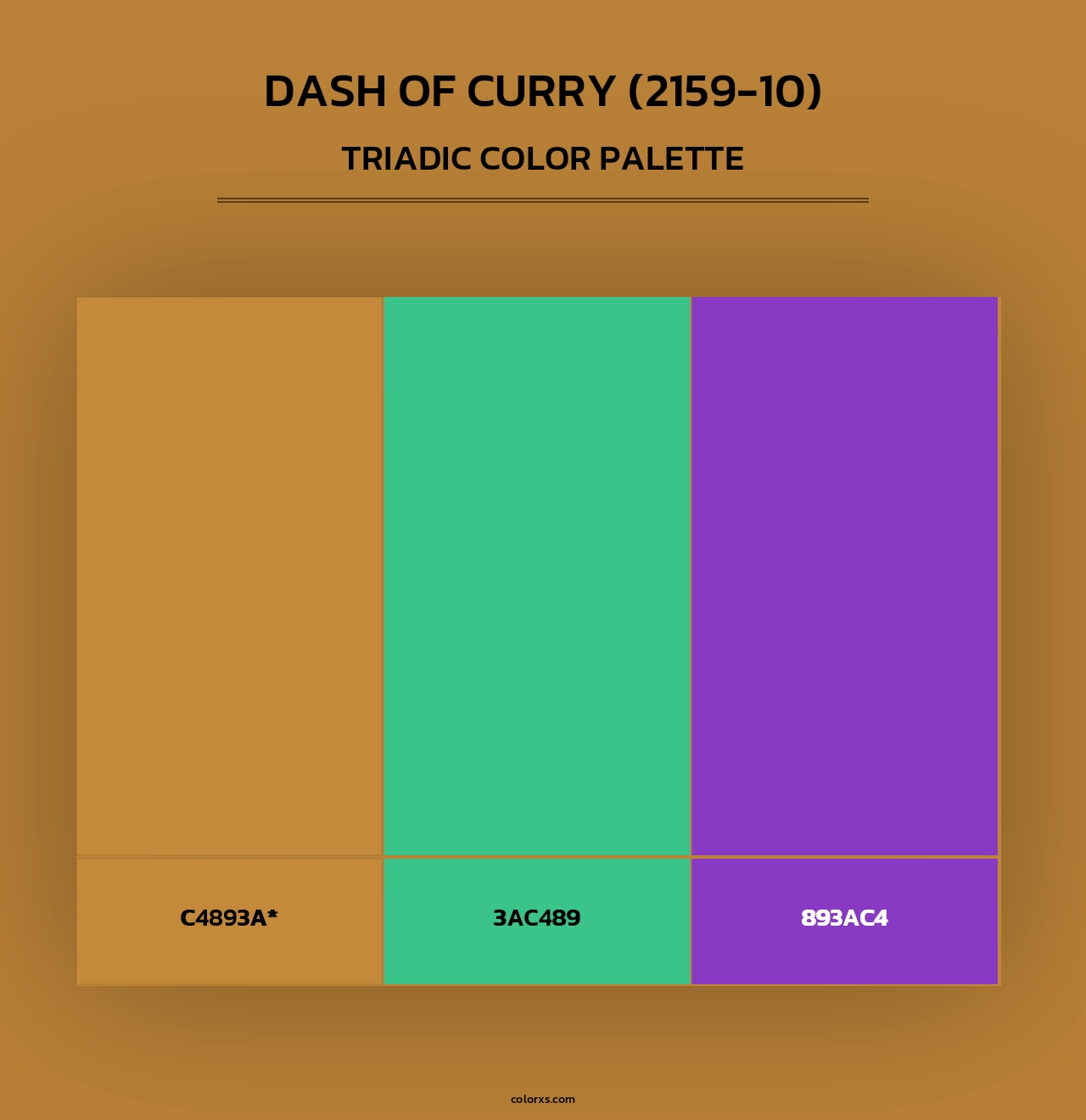 Dash of Curry (2159-10) - Triadic Color Palette