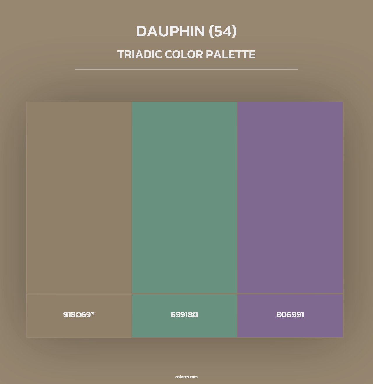 Dauphin (54) - Triadic Color Palette