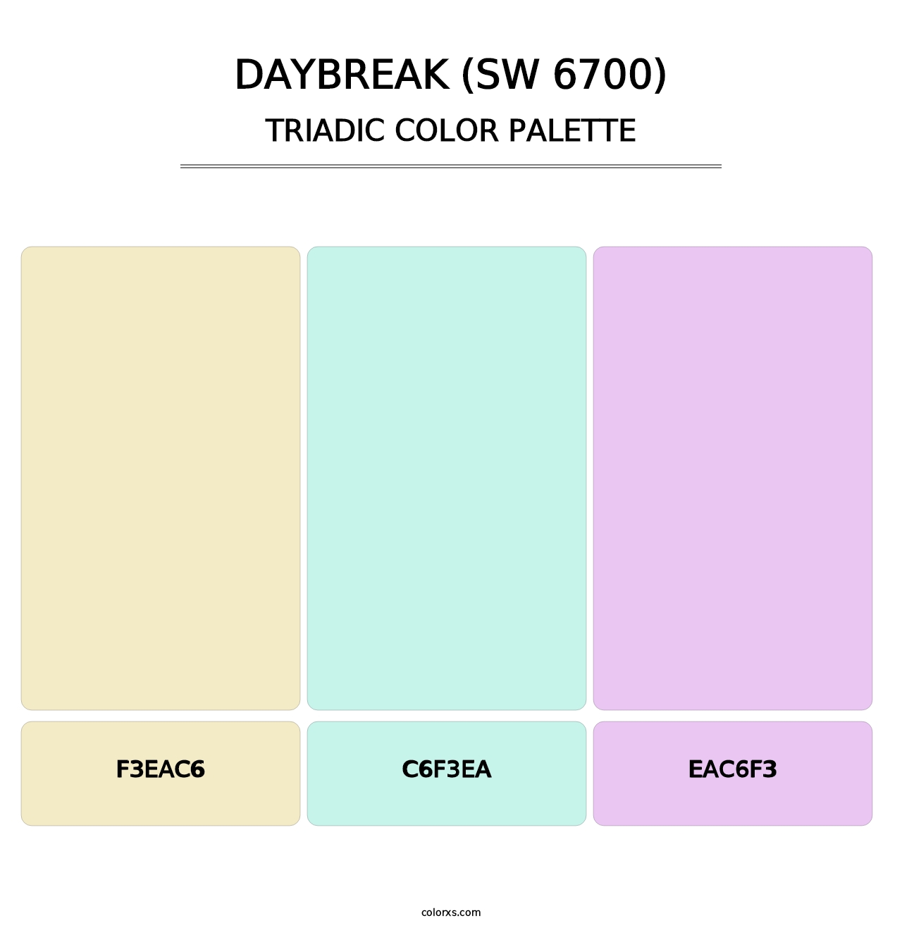 Daybreak (SW 6700) - Triadic Color Palette
