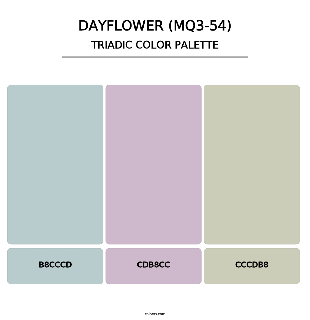 Dayflower (MQ3-54) - Triadic Color Palette