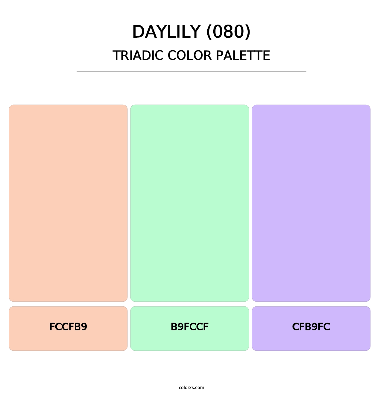 Daylily (080) - Triadic Color Palette