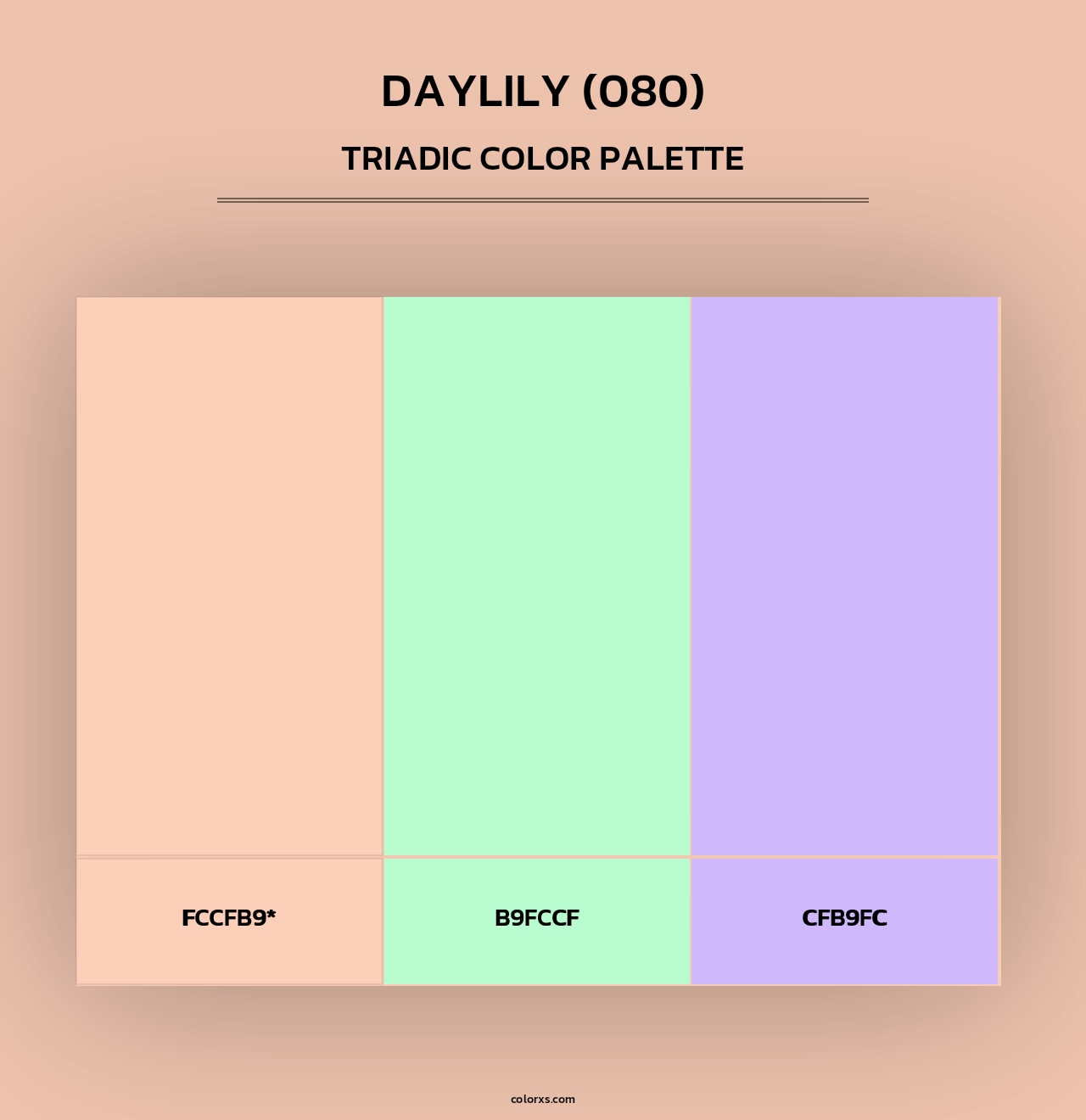 Daylily (080) - Triadic Color Palette