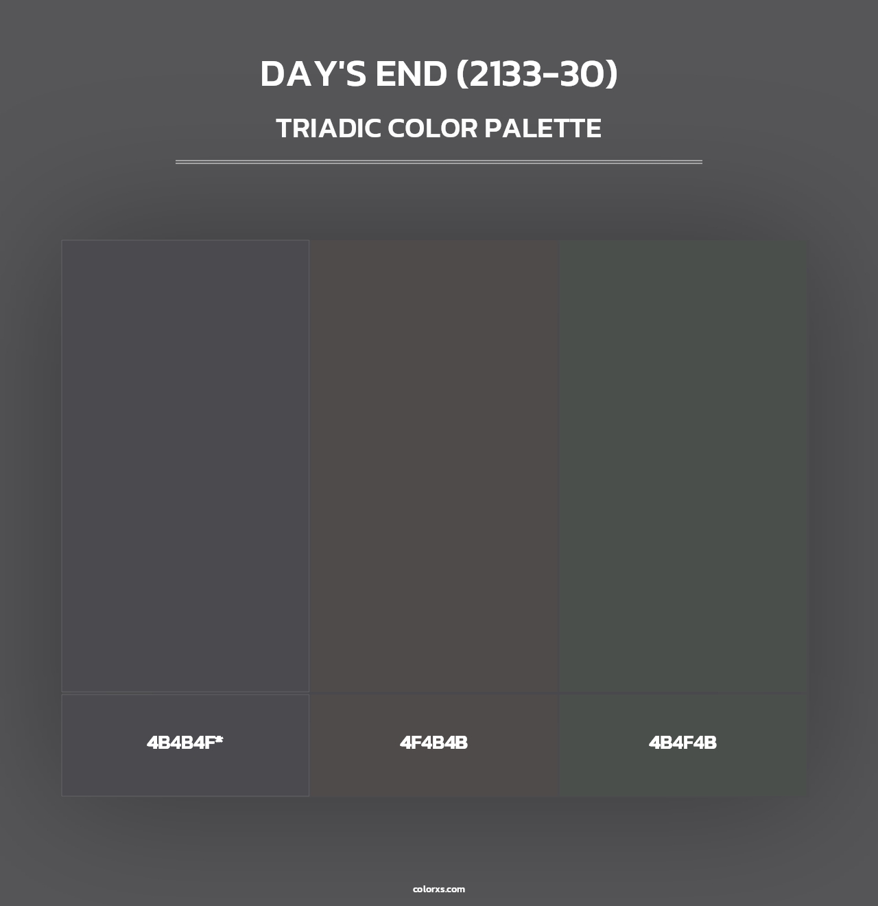 Day's End (2133-30) - Triadic Color Palette