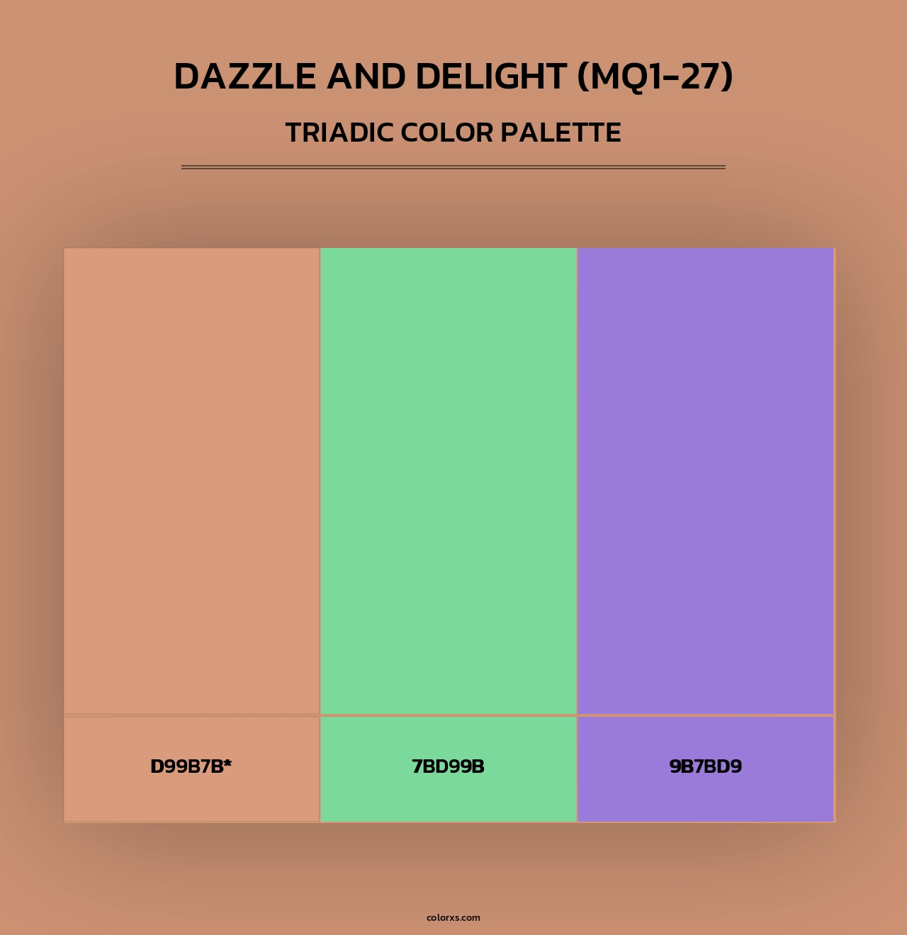 Dazzle And Delight (MQ1-27) - Triadic Color Palette