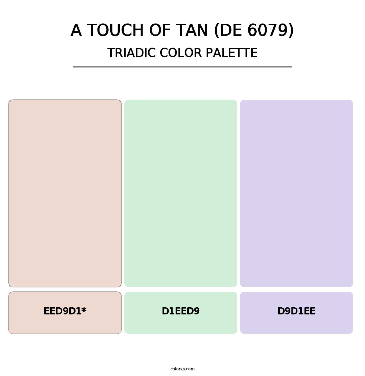 A Touch of Tan (DE 6079) - Triadic Color Palette